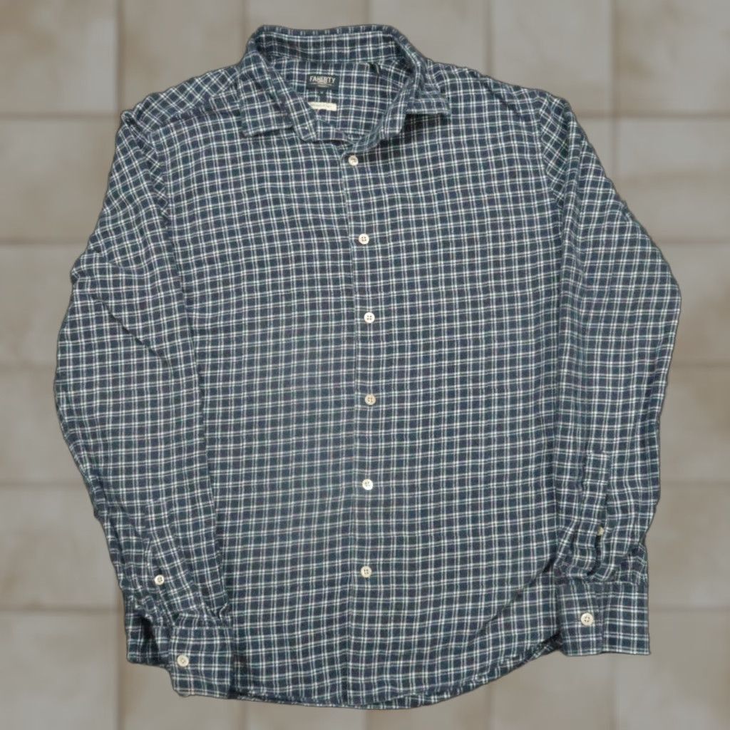Faherty Faherty Shirt Mens Medium Blue Plaid Reserve Flannel Long Sleeve Button Up Size US M / EU 48-50 / 2 - 1 Thumbnail