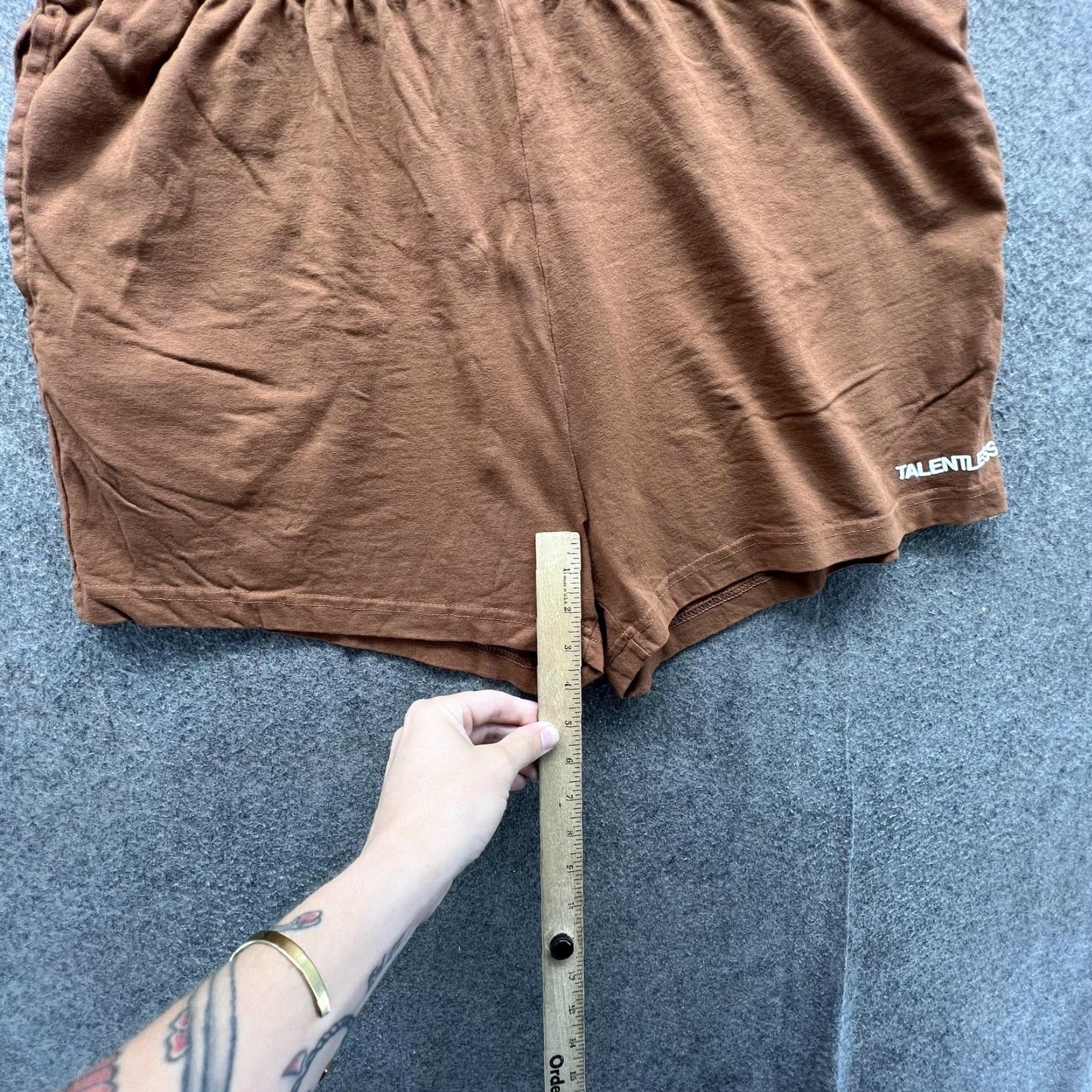 Talentless Talentless Shorts Mens XL Brown Cotton Sweat Casual Elastic Waist 4 Inseam Size US 36 / EU 52 - 4 Thumbnail