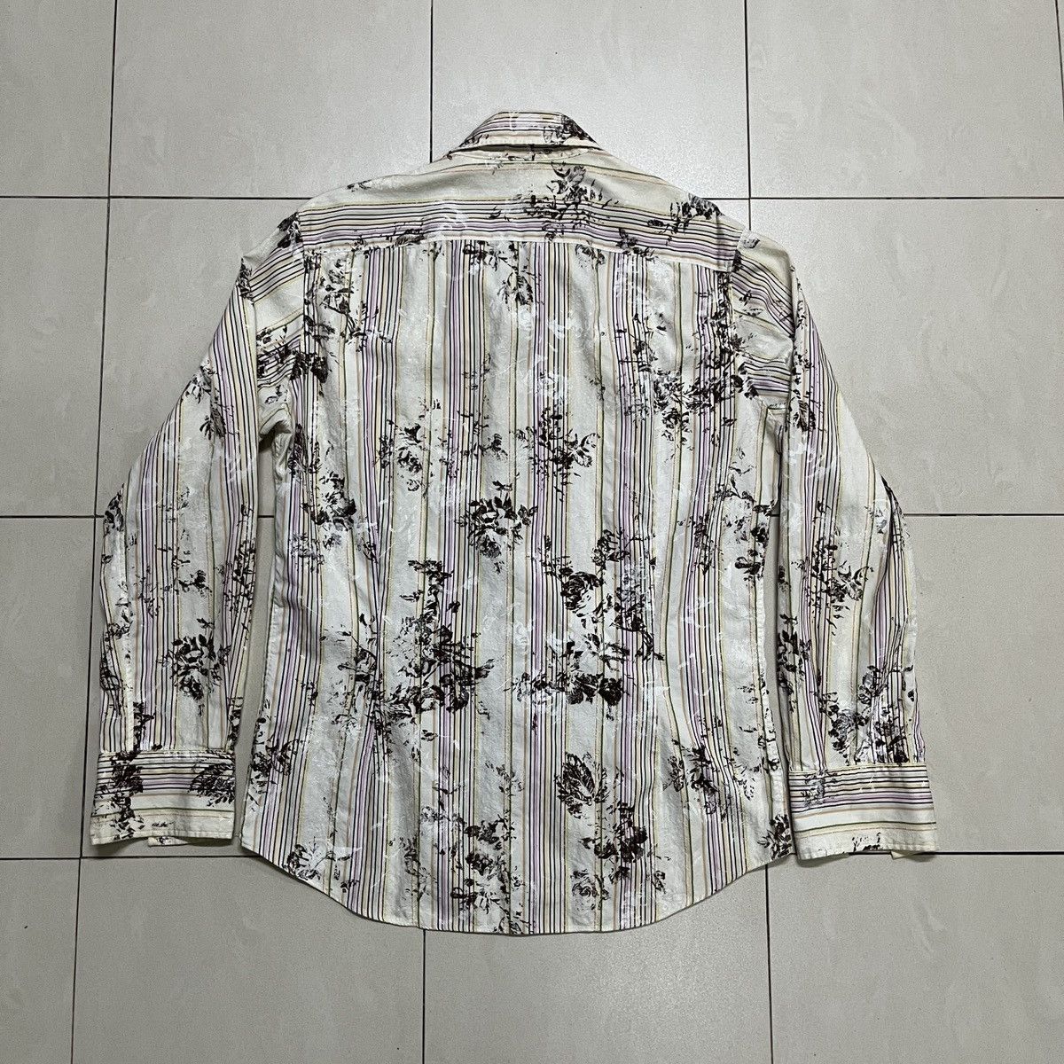 Japanese Brand Edge Rupert Flower Stripes Punk Shirt Size US S / EU 44-46 / 1 - 11 Thumbnail