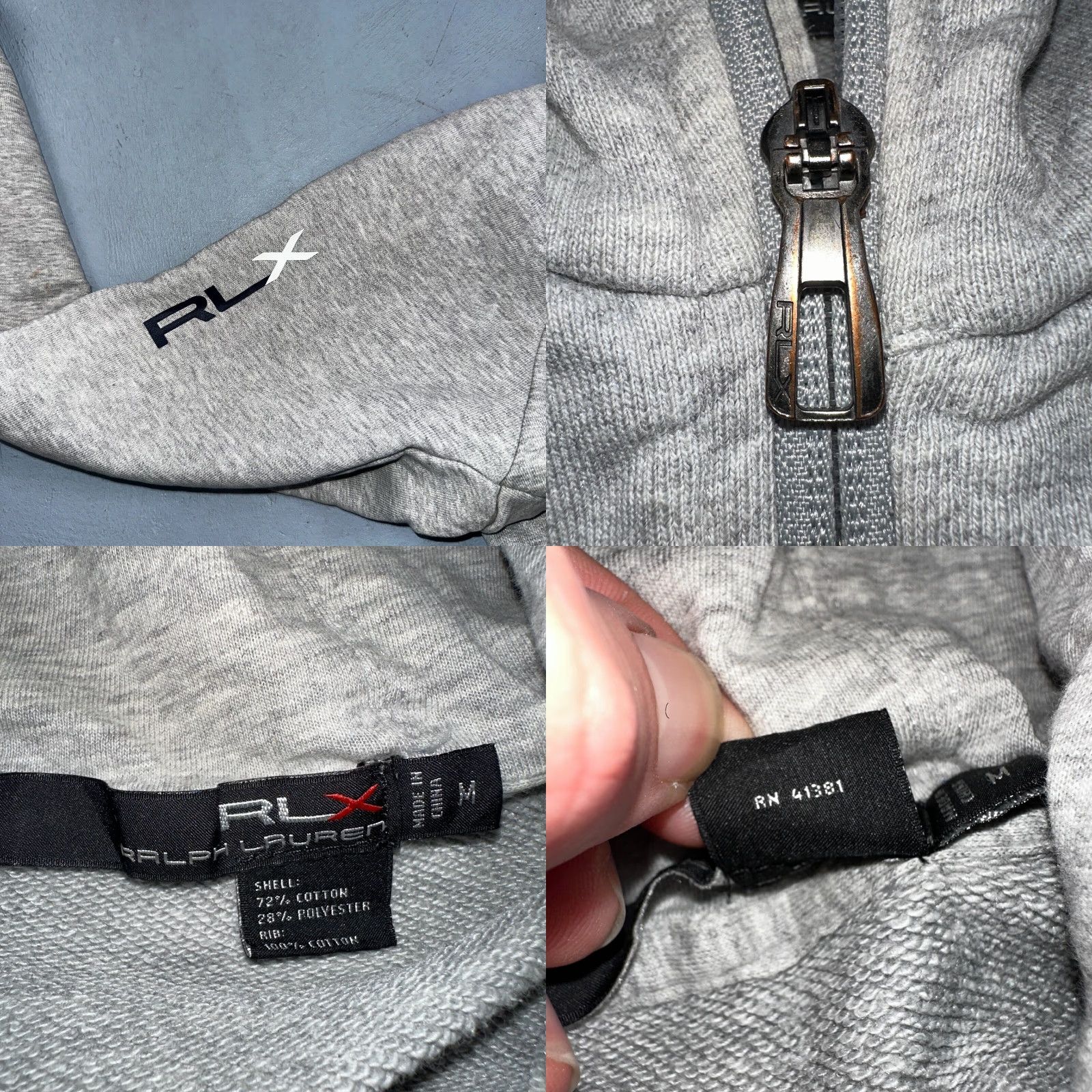 RLX Ralph Lauren VINTAGE RLX Ralph Lauren Hoodie Mens M Gray Pullover Logo Performance Golf Sports Lightweight Training Gym Size US M / EU 48-50 / 2 - 8 Thumbnail