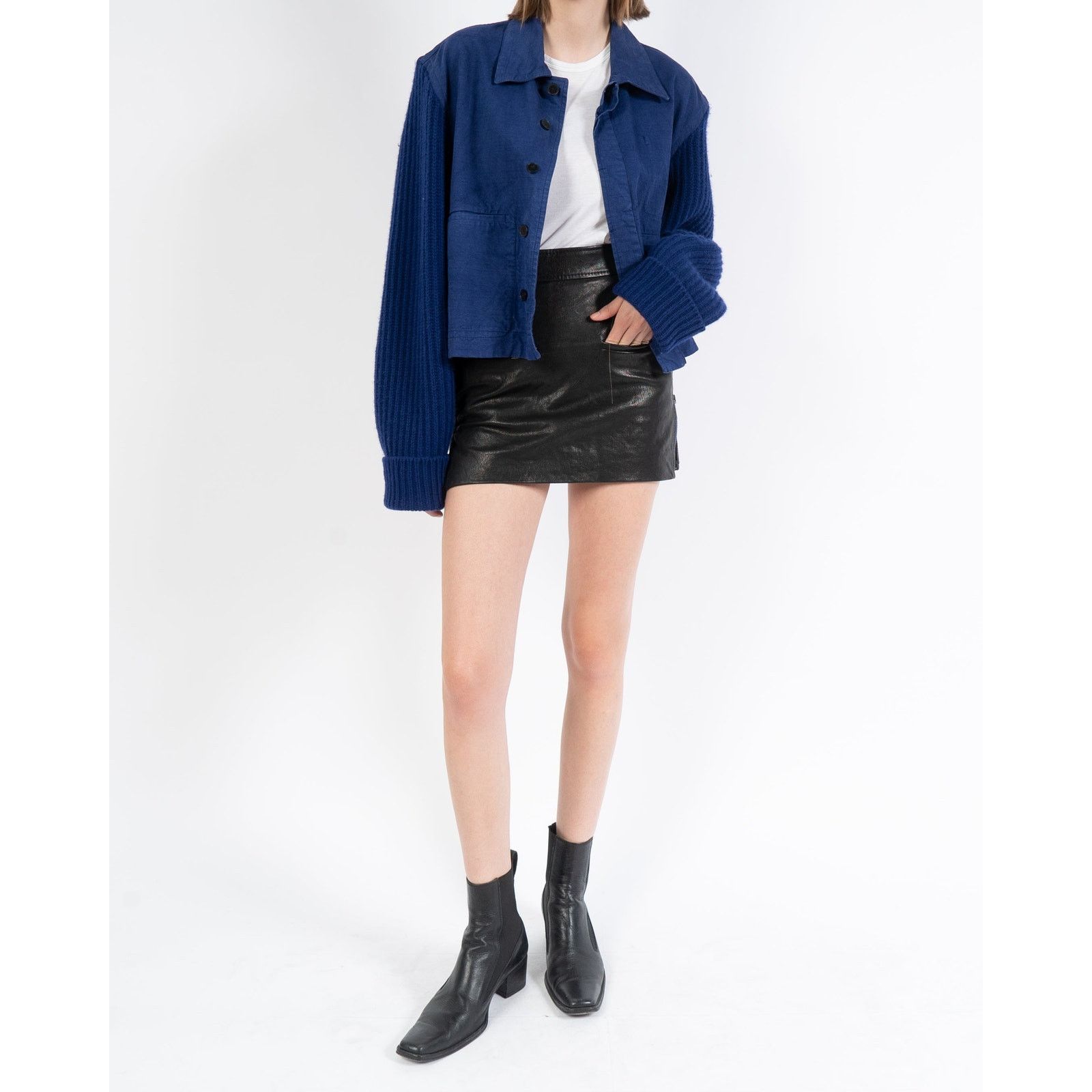 Haider Ackermann SS17 Leather Blue-Zip Skirt Size 26" / US 2 / IT 38 - 5 Thumbnail