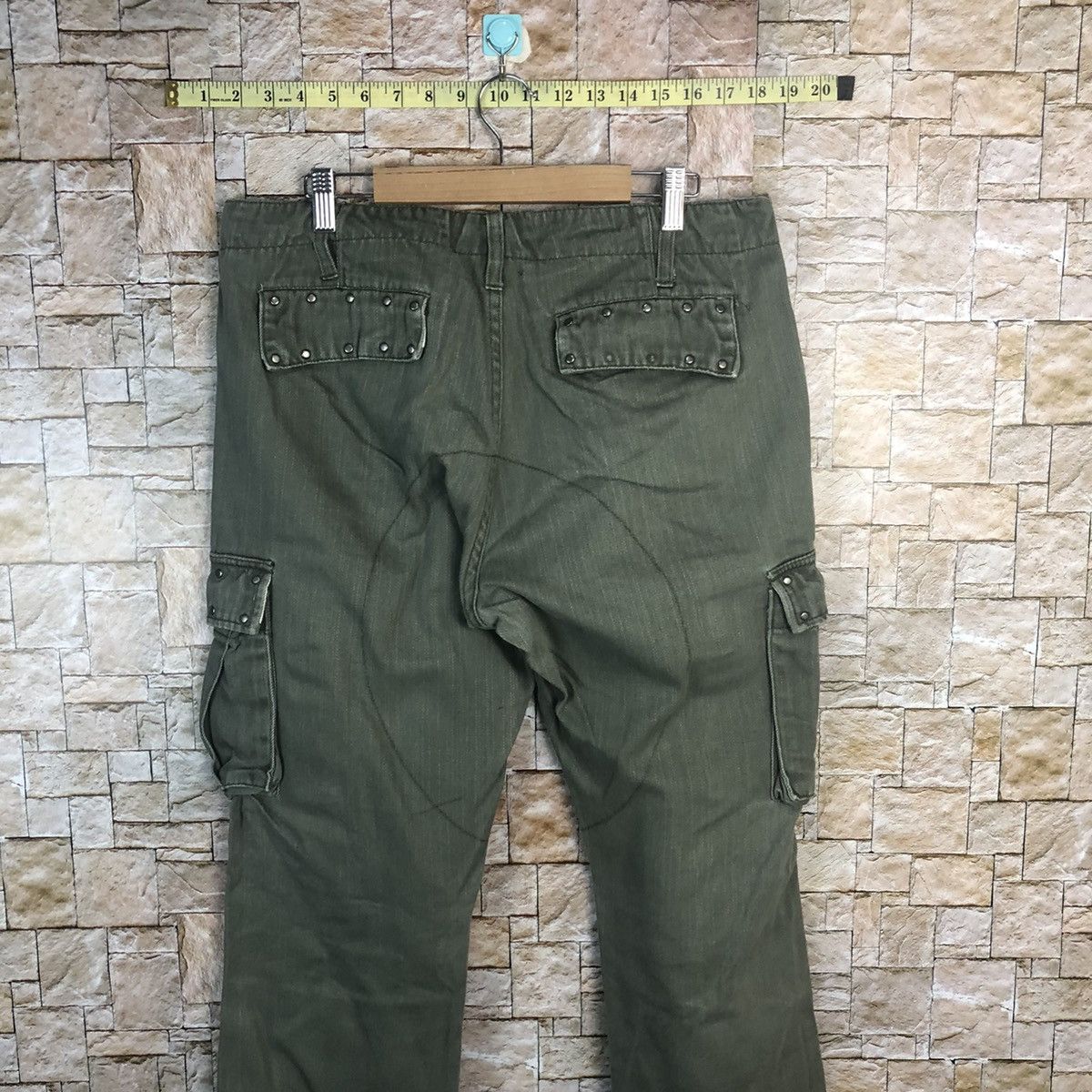 Japanese Brand Outreef Green tactical punk Cargo Multipocket Pants #A45 Size US 33 - 14 Thumbnail