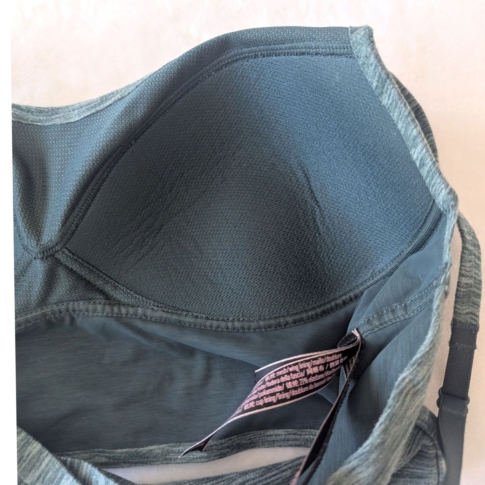 Victoria's Secret Victoria's Secret VSX Sport Bra Teal Heathered Strappy Back Padded Pullover 34D Women Activewear Gym Training Yoga Running Cross Back Women Size ONE SIZE - 3 Thumbnail