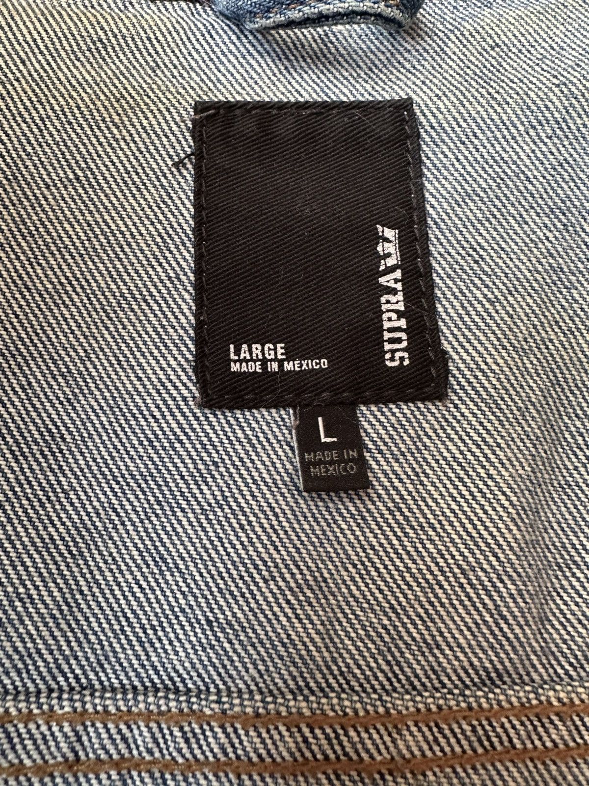 Supra BADWOOD x Supra Custom Art Jean Jacket Size L / US 10 / IT 46 - 8 Thumbnail