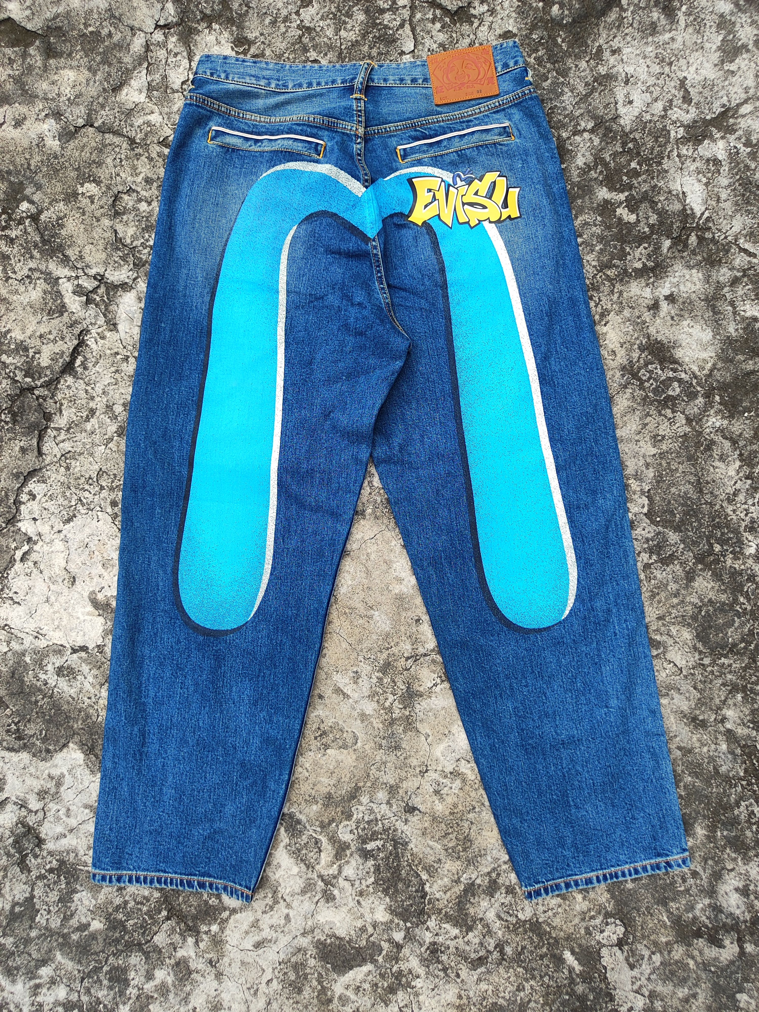 Evisu Daicock Graffiti Baggy