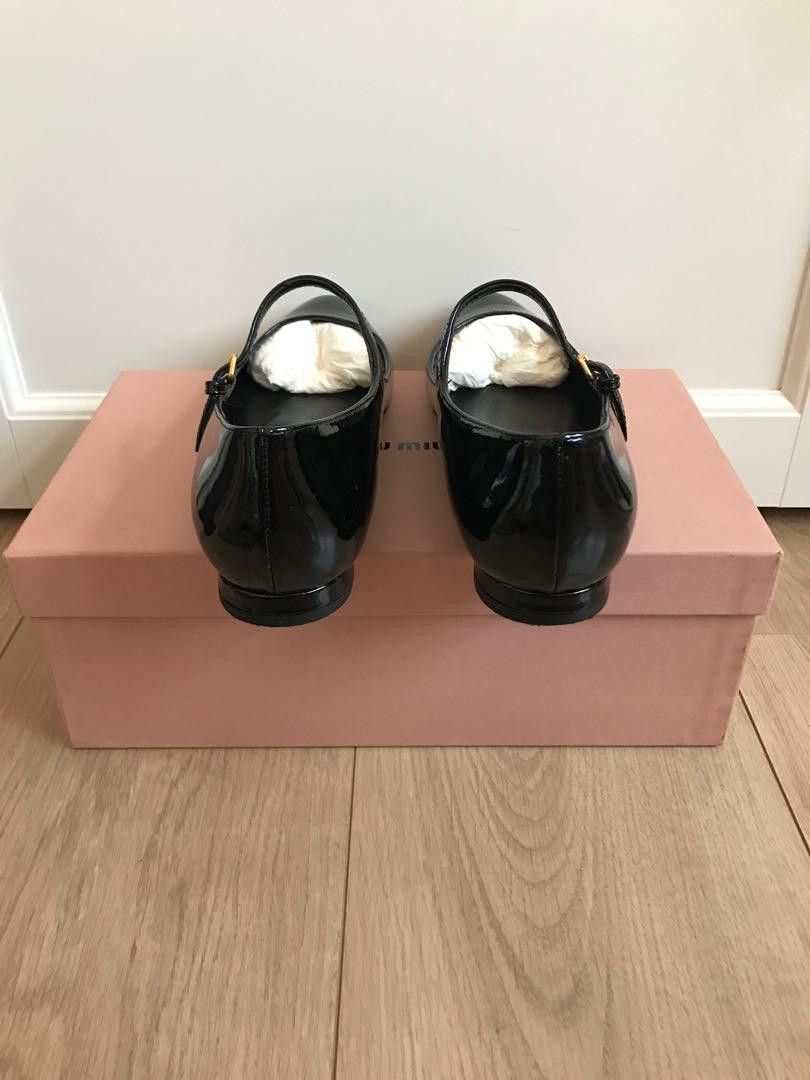 Miu Miu Miu Miu Black Mary Jane Flat Size US 7 / IT 37 - 3 Thumbnail