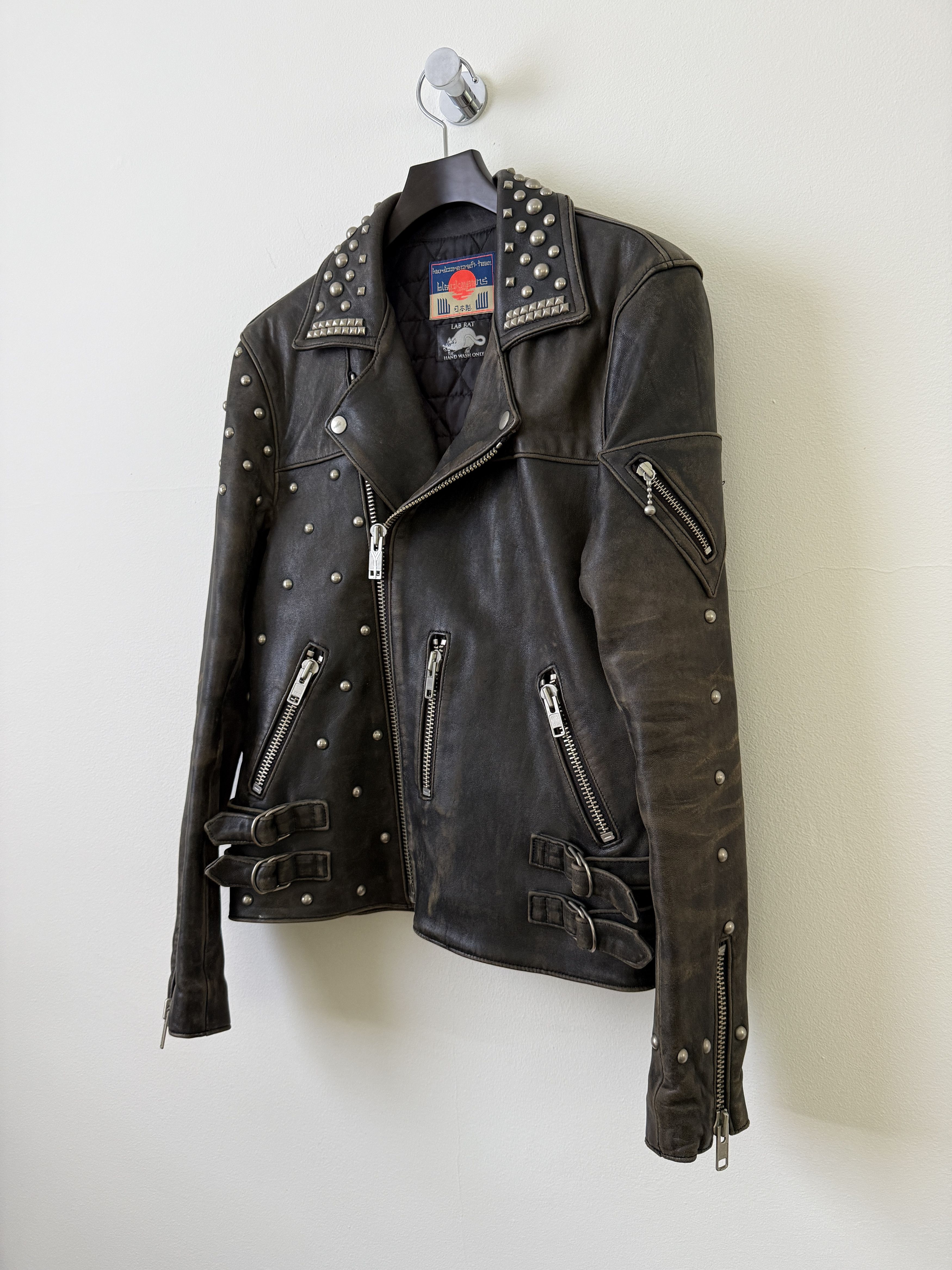 Blackmeans Lab Rat Studded Leather Punk Biker Moto Jacket Size US M / EU 48-50 / 2 - 4 Thumbnail