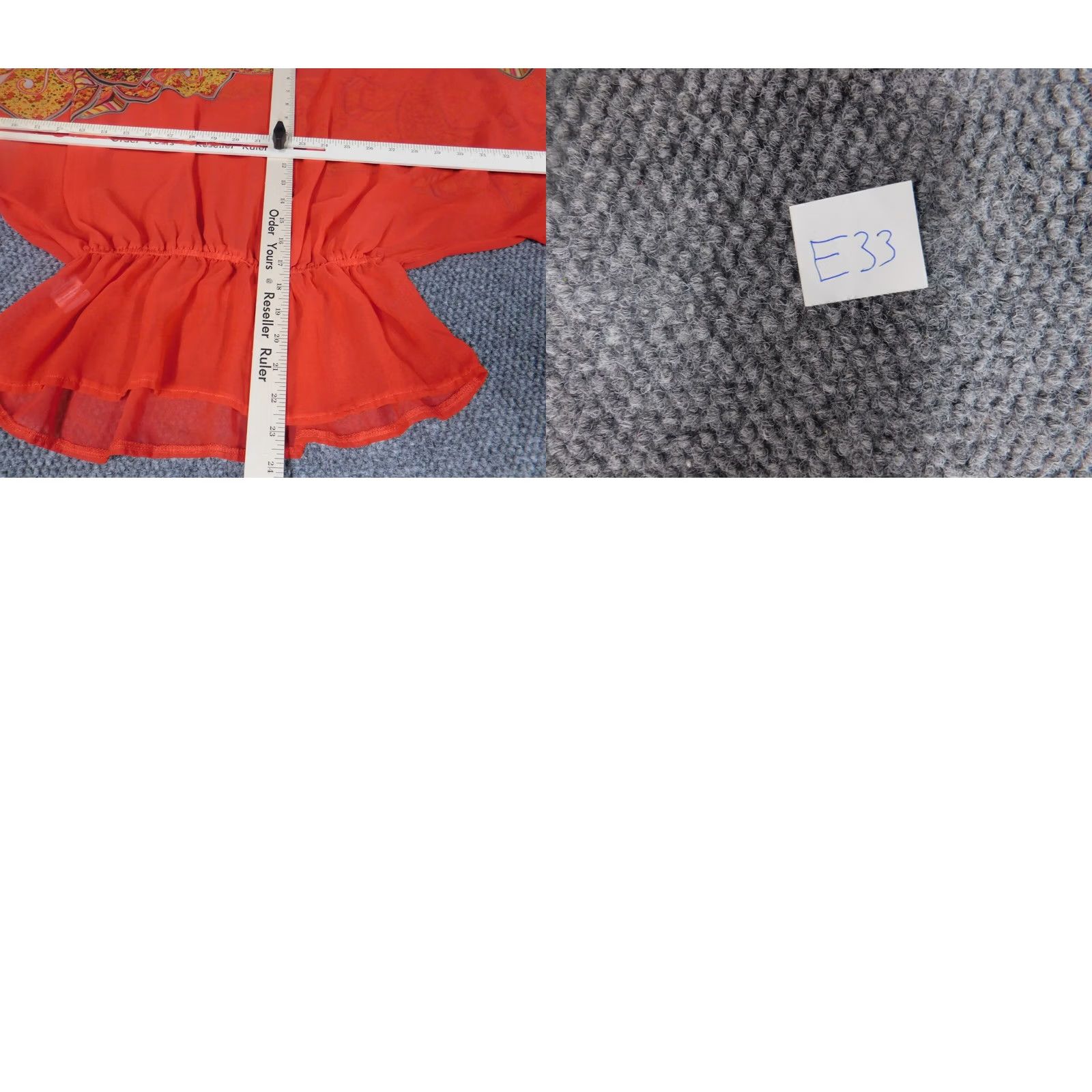 Madison Madison Blouse Shirt Womens S Orange Striped Crew Neck Short Sleeve Pullover Stretch Casual Regular Polyester Rayon Vintage No Size S / US 4 / IT 40 - 9 Thumbnail