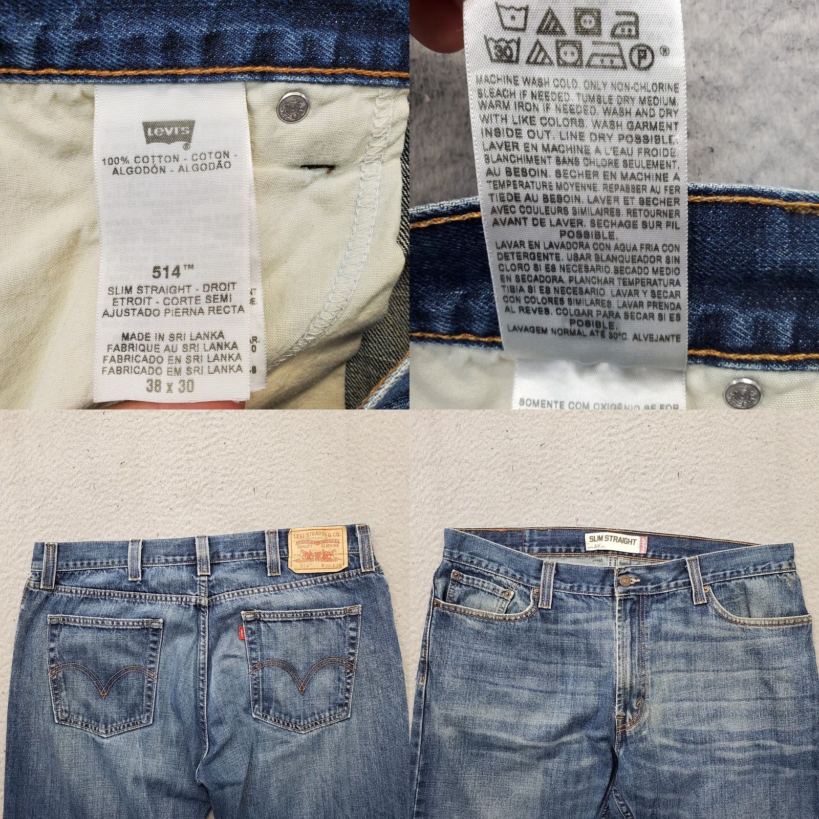 Levi's Levi's 514 Jeans Mens Size 38 Slim Blue Denim 5-Pocket Pockets Straight Leg Size US 38 / EU 54 - 8 Thumbnail
