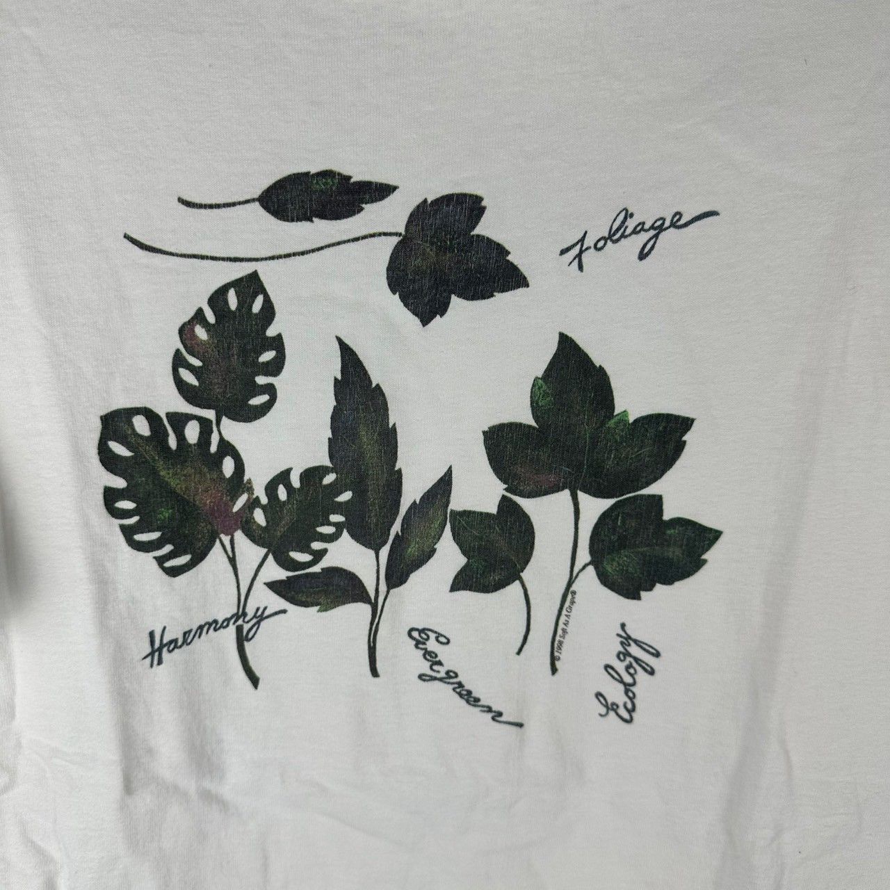 Vintage Vintage 1998 Plants Leaves Name Nature Graphic T-shirt Size US L / EU 52-54 / 3 - 2 Thumbnail
