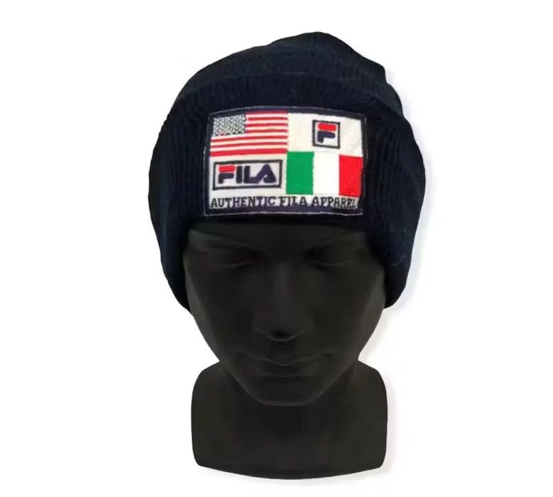 Fila × Vintage Vintage Fila Big Logo beanie Size ONE SIZE - 1 Thumbnail