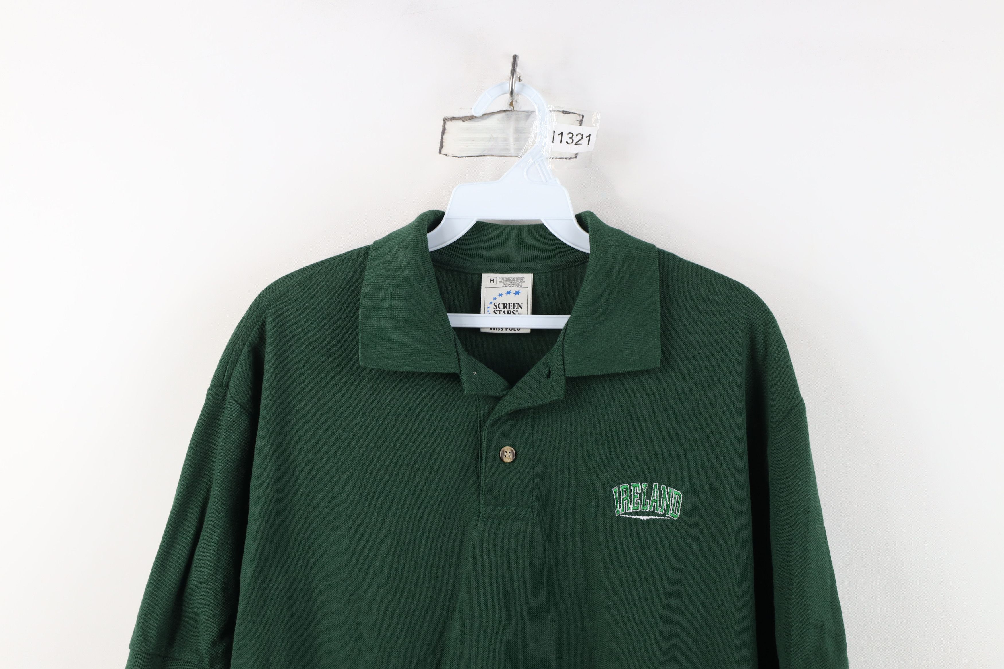Vintage Vintage 90s Streetwear Spell Ireland Golf Polo Shirt Green Size US M / EU 48-50 / 2 - 2 Thumbnail