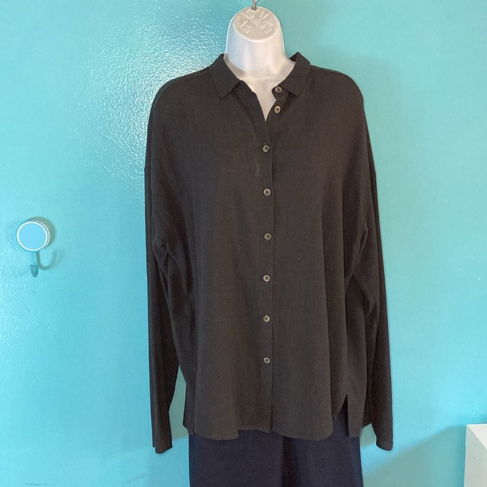 Transit Transit Par Such Size 3 Gray Viscose Wool Button Up Shirt wi Size L / US 10 / IT 46 - 1 Thumbnail
