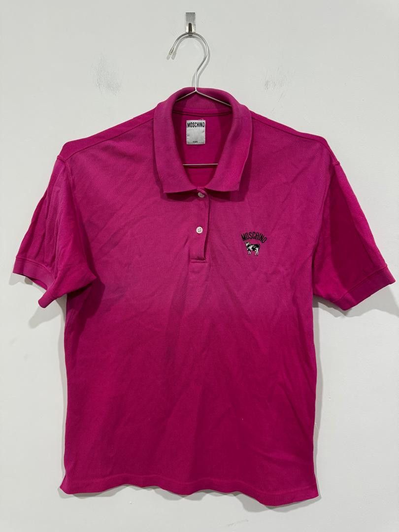 Moschino Vintage Moschino Pink Polo Tee Size US M / EU 48-50 / 2 - 1 Thumbnail