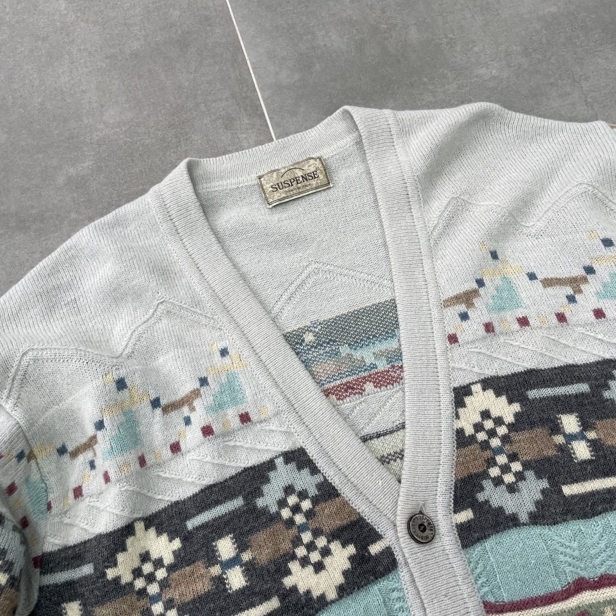 Vintage Vintage Suspense Wool Cardigan Sweater Size 50 Size US L / EU 52-54 / 3 - 10 Thumbnail