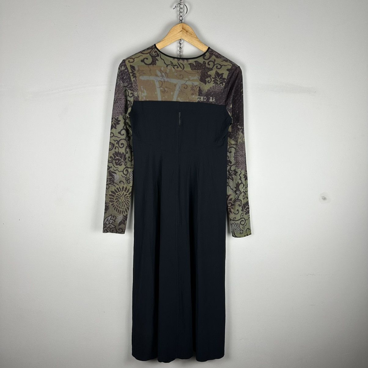 Cop Copine Vintage Crazy Cop Copine Abstract Maxi Dress Mesh Sleeves Size S / US 4 / IT 40 - 16 Thumbnail