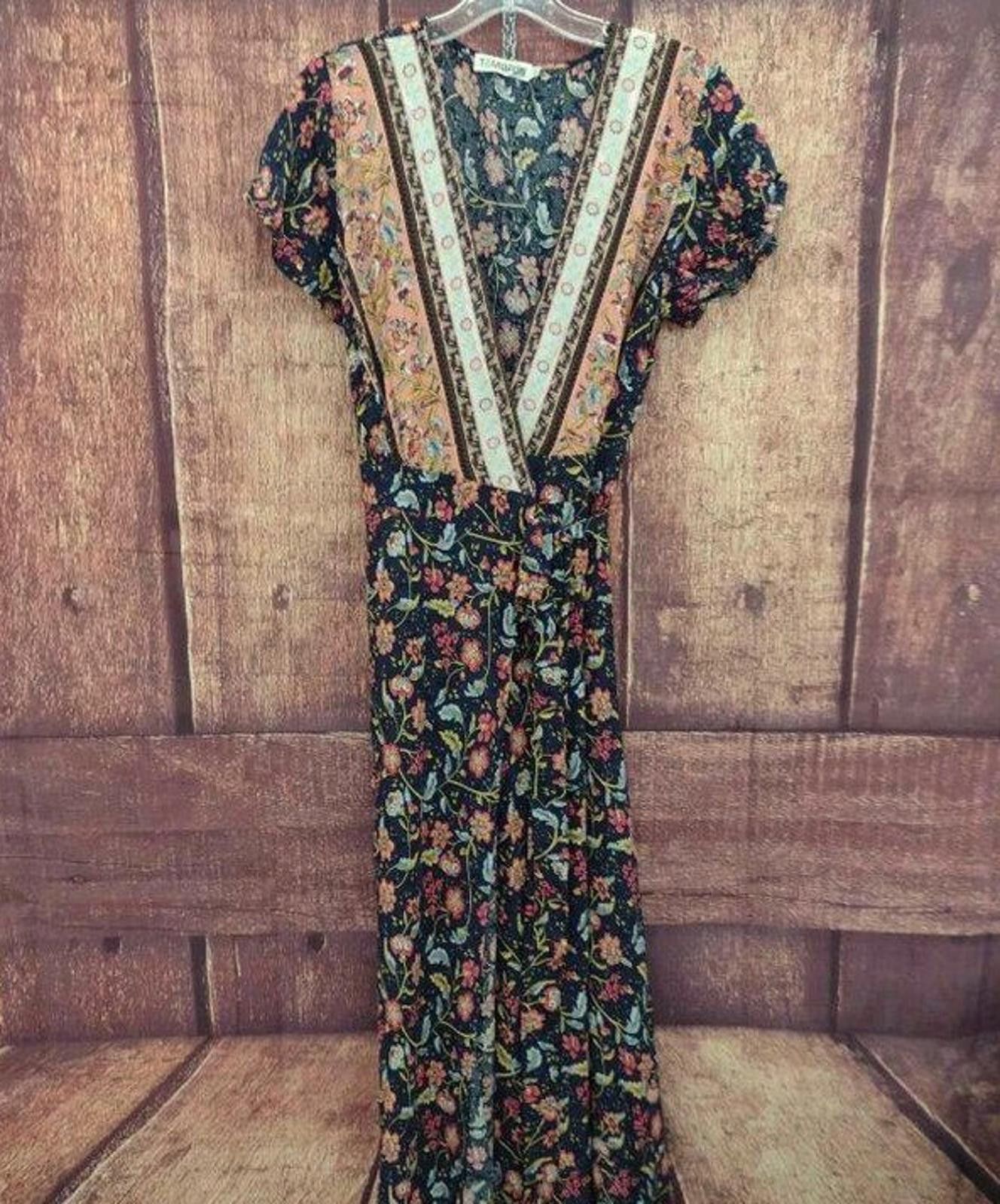 Designer Temofon Women's Wrap Dress Size Large Size L / US 10 / IT 46 - 1 Thumbnail