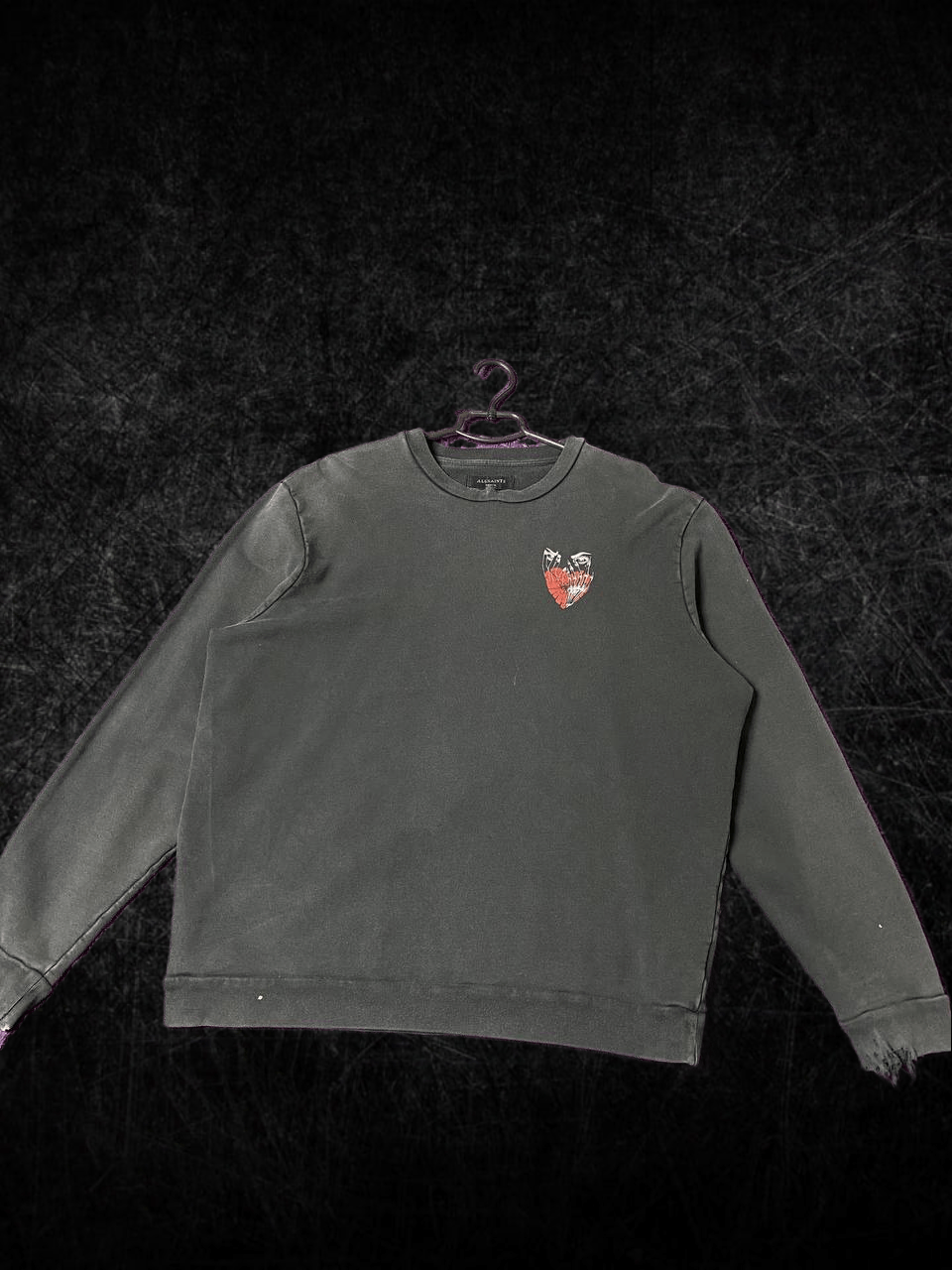 Allsaints Sweatshirt broken heart print Allsaints Streetwear Size US M / EU 48-50 / 2 - 1 Thumbnail