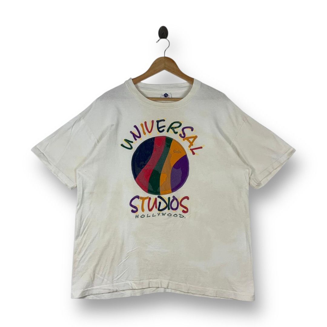 Universal Studios Vintage 90s Universal Studios Hollywood Multicolour Logo Tee Size US XL / EU 56 / 4 - 1 Thumbnail