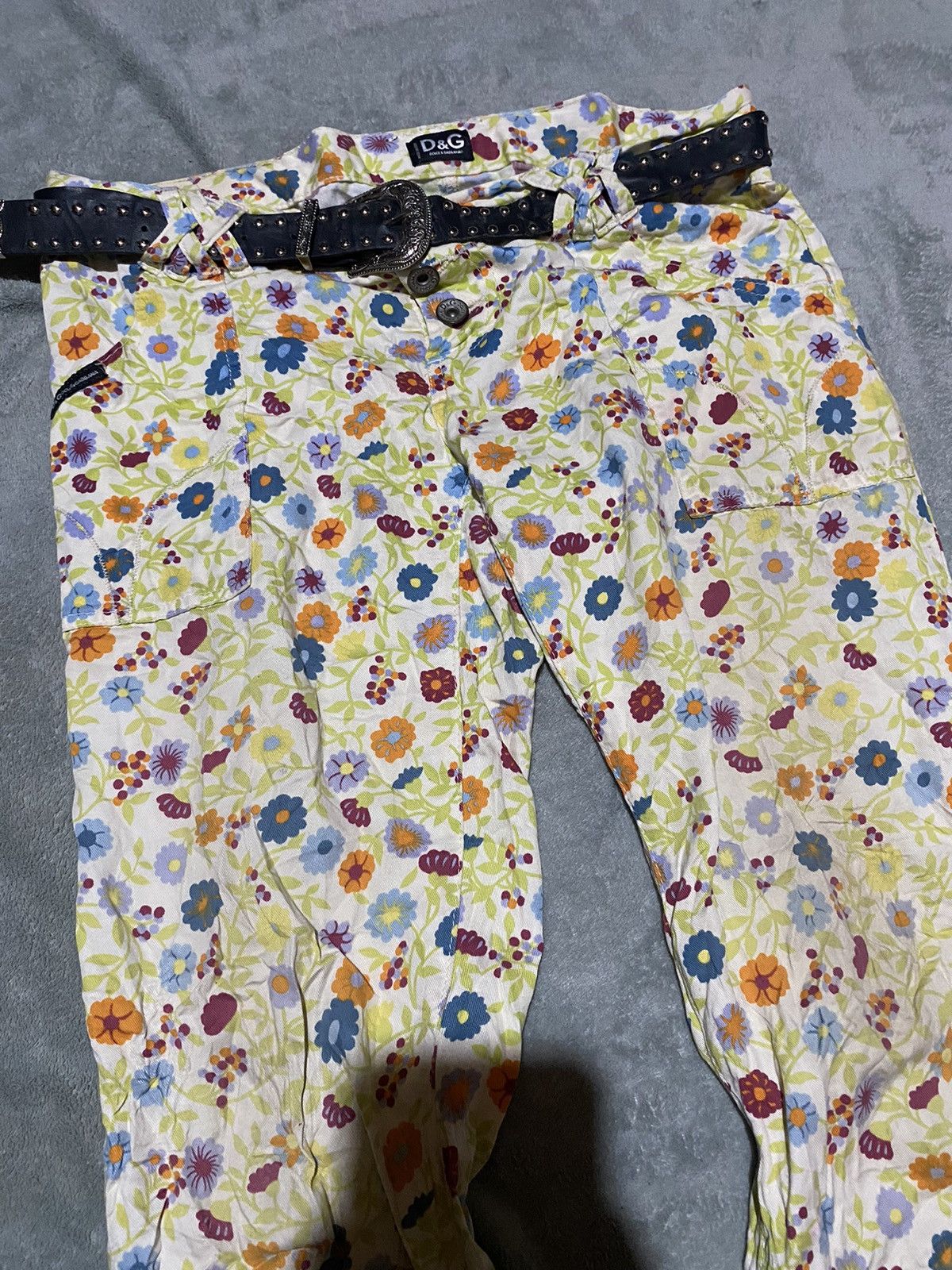 Dolce & Gabbana Vintage y2k vibes Dolce & Gabbana Floral Flare Jeans Size 32" / US 10 / IT 46 - 5 Thumbnail