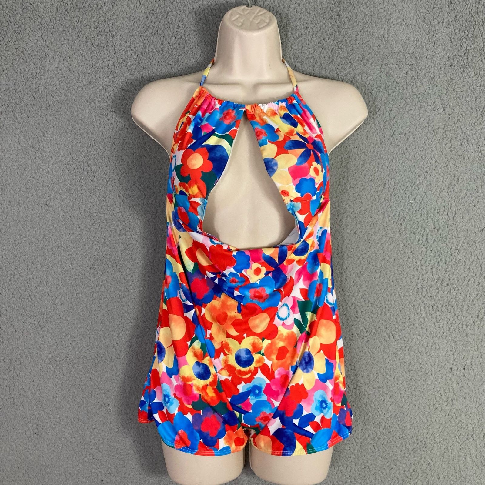 Other Women's Floral Print One-Piece Swimsuit Size Large Stretch Size ONE SIZE - 5 Thumbnail