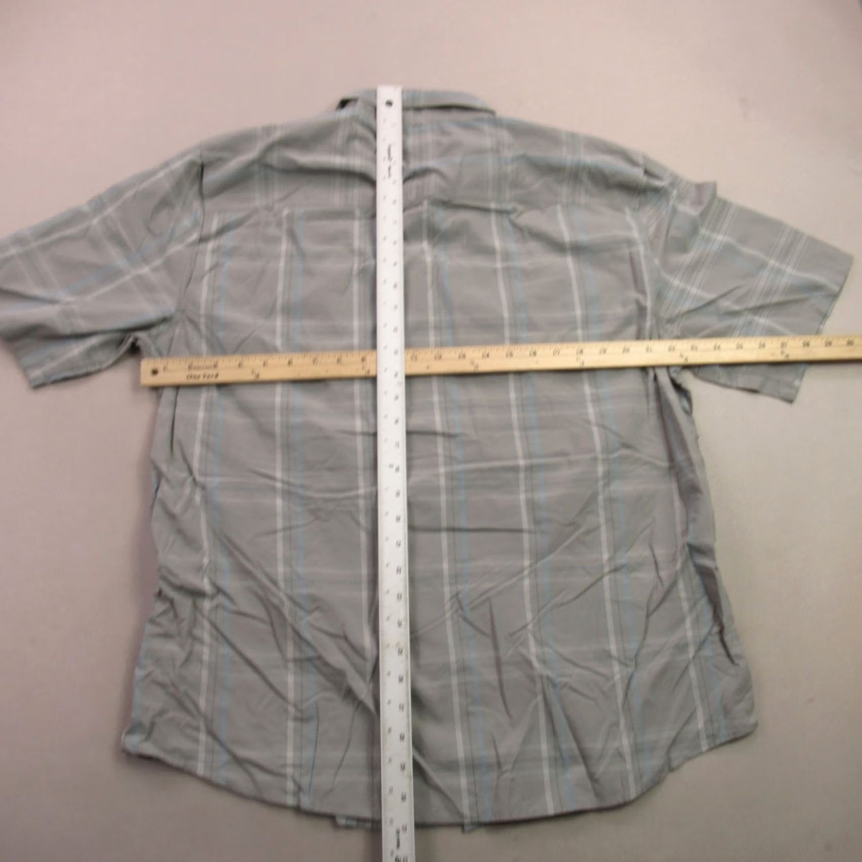 Vintage Woolrich Shirt Mens Short Sleeve Button Front Plaid Gray Casual Outdoor Large L Size US L / EU 52-54 / 3 - 6 Thumbnail