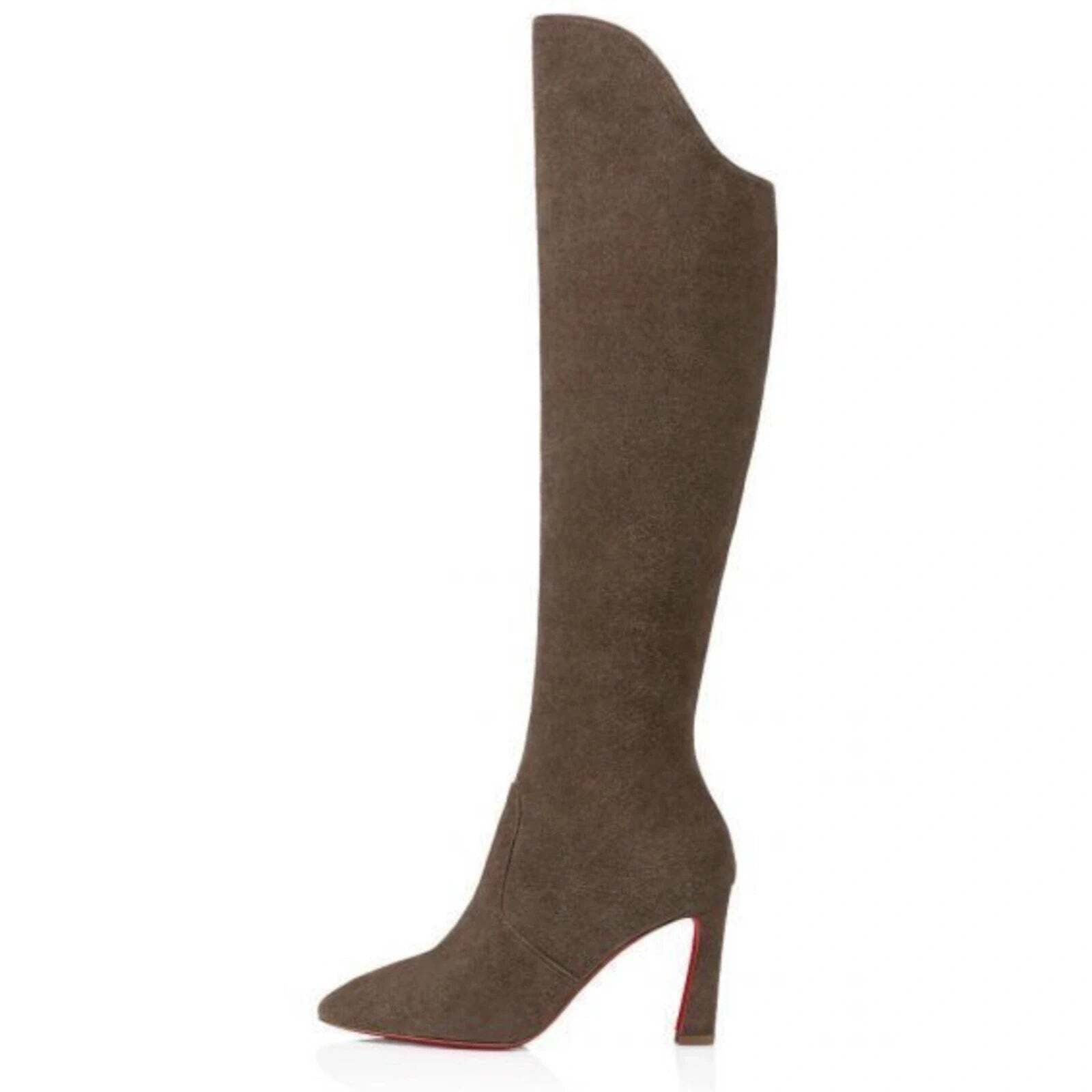 Christian Louboutin Christian Louboutin Eleonor Botta 85 Silex Grey Suede OTK Size US 11 / IT 41 - 3 Thumbnail