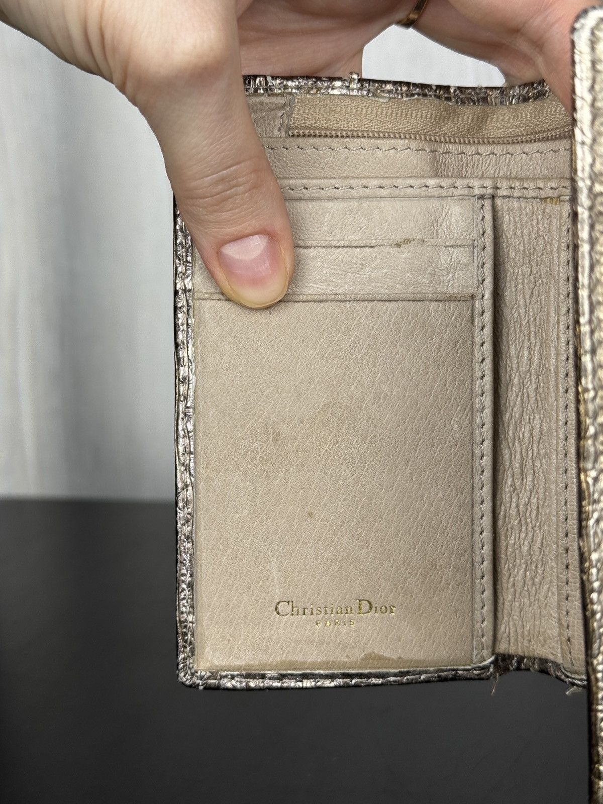 Christian Dior Monsieur Christian Dior Paris Gold/Silver Genuine Leather wallet Size ONE SIZE - 9 Thumbnail
