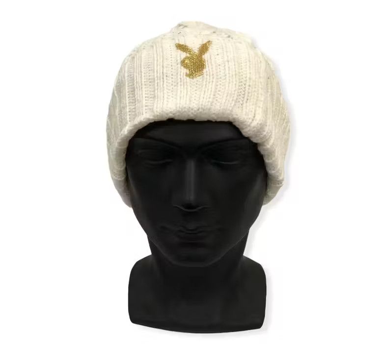 image of Hats x Playboy Vintage Playboy Trademark Logo Beanie Hat, Men's