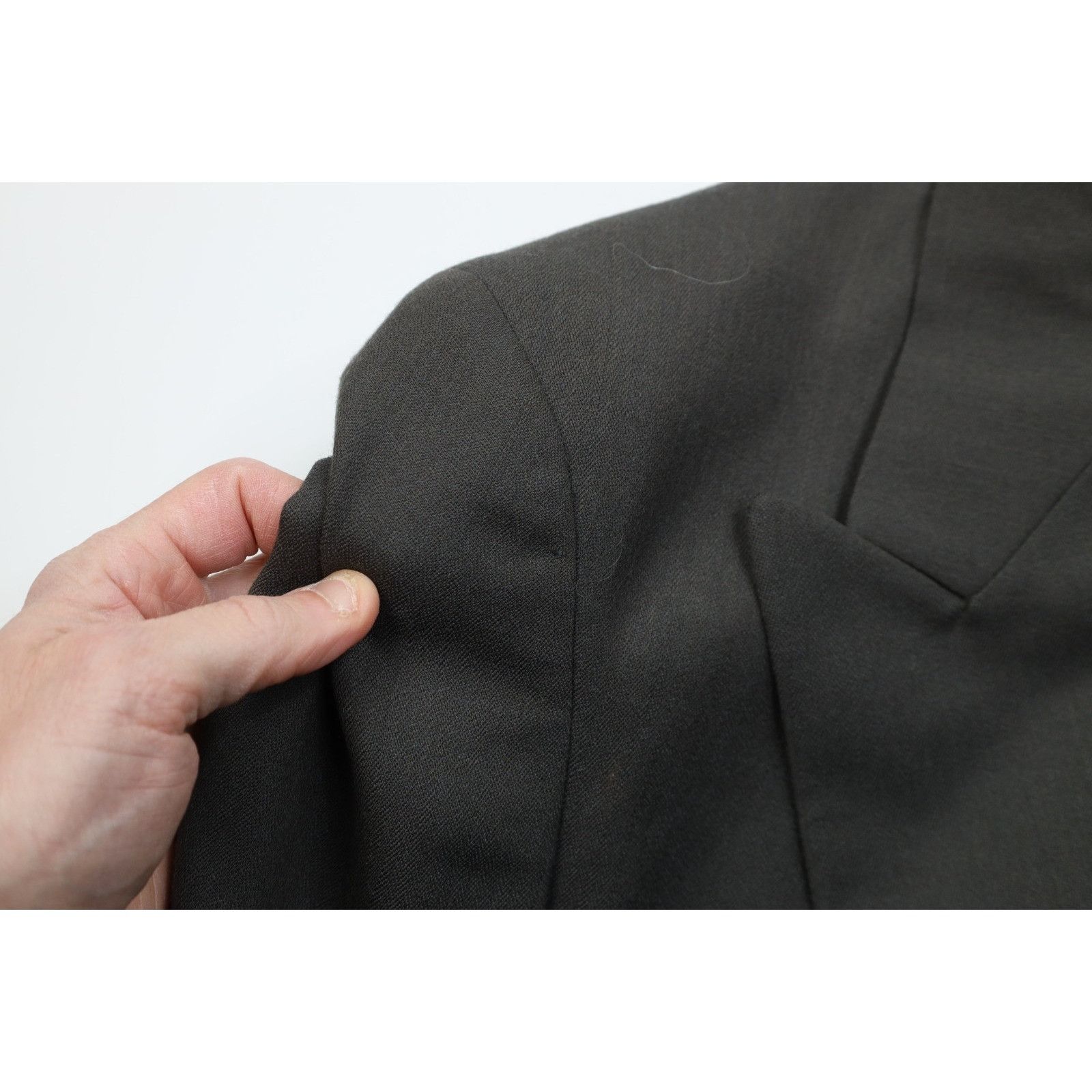 Vintage Vintage 70s 80s 2 Piece Wool Double Breasted Suit Wedding Size 44L - 7 Thumbnail