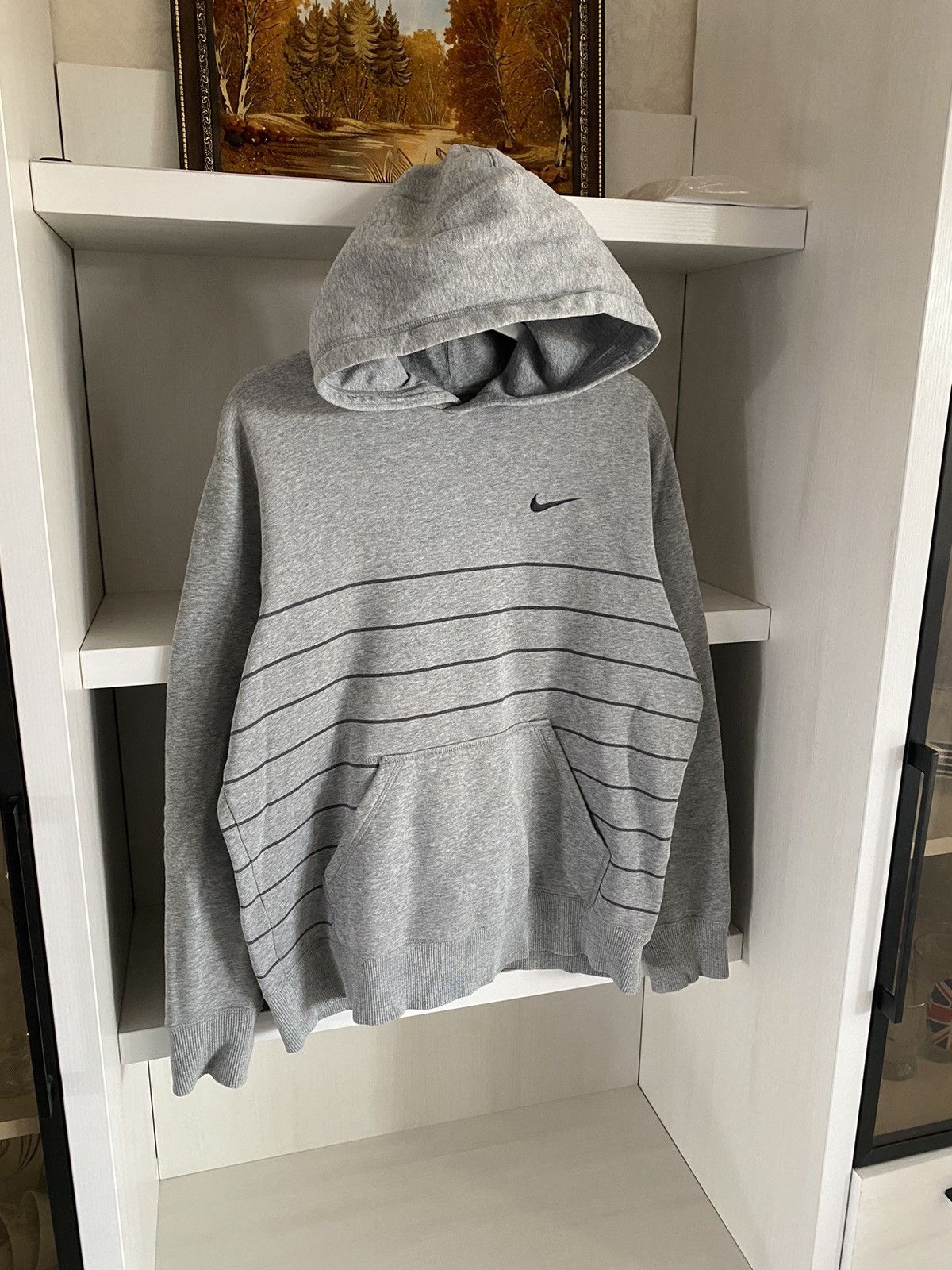 Nike Vintage Nike Y2K Mini logo Hoodie Gray Baggy Streetwear USA Size US M / EU 48-50 / 2 - 1 Thumbnail