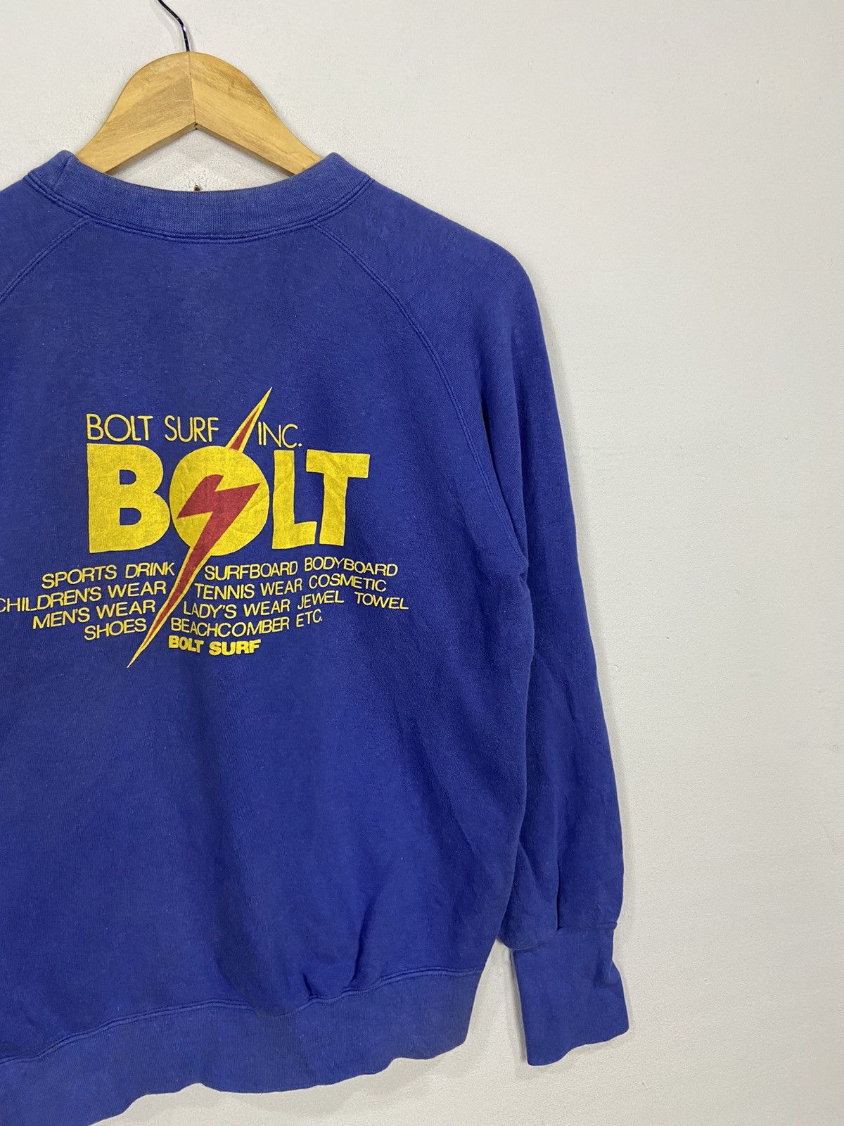 Lightning Bolt × Vintage Rare Design 90s Lightning BoltSurf Pullover Sweatshirt Size US M / EU 48-50 / 2 - 3 Thumbnail