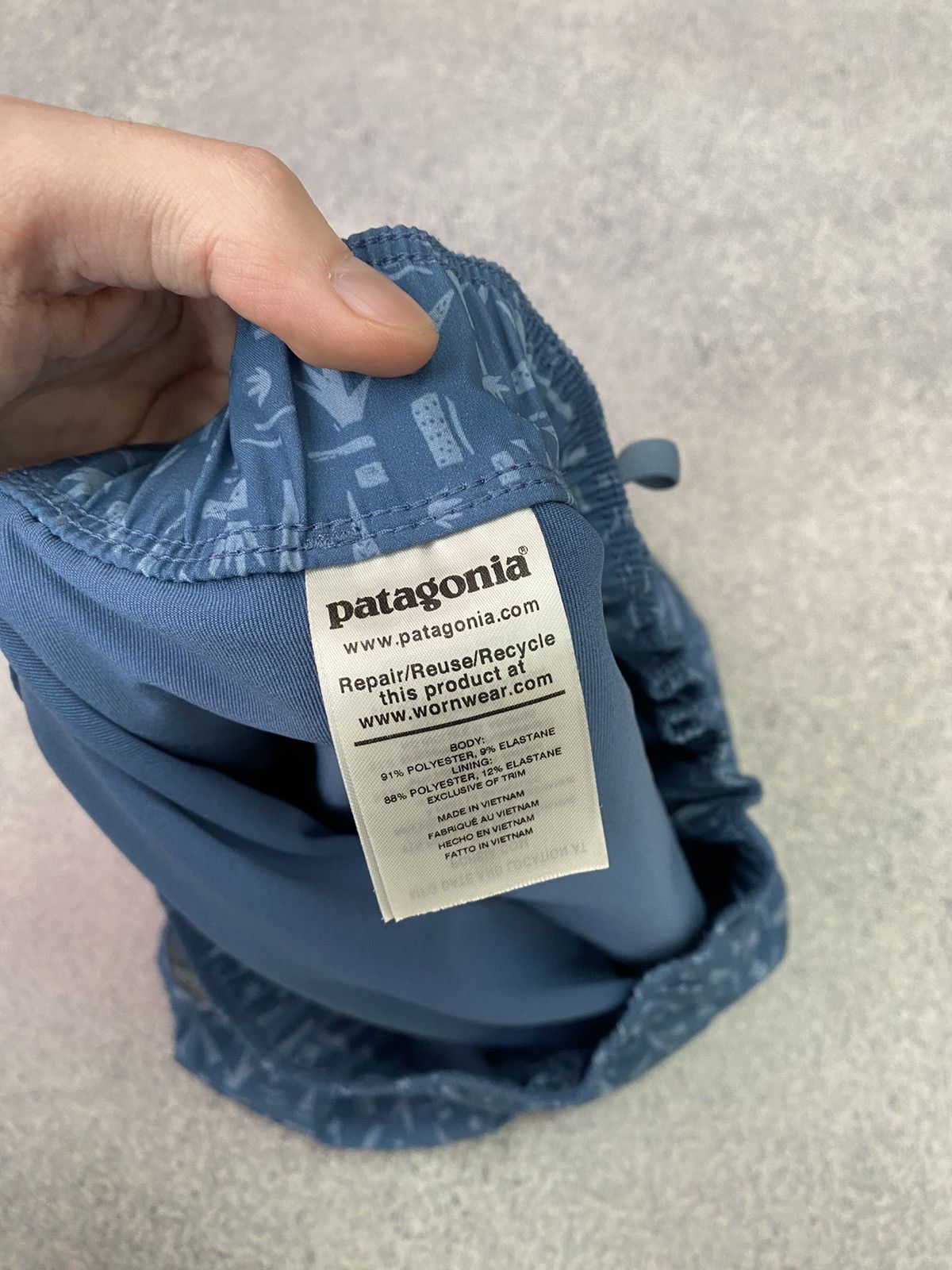 Patagonia × Vintage Vintage Patagonia Womens Fleetwith Pocket Blue Tennis Size 28" / US 6 / IT 42 - 9 Thumbnail