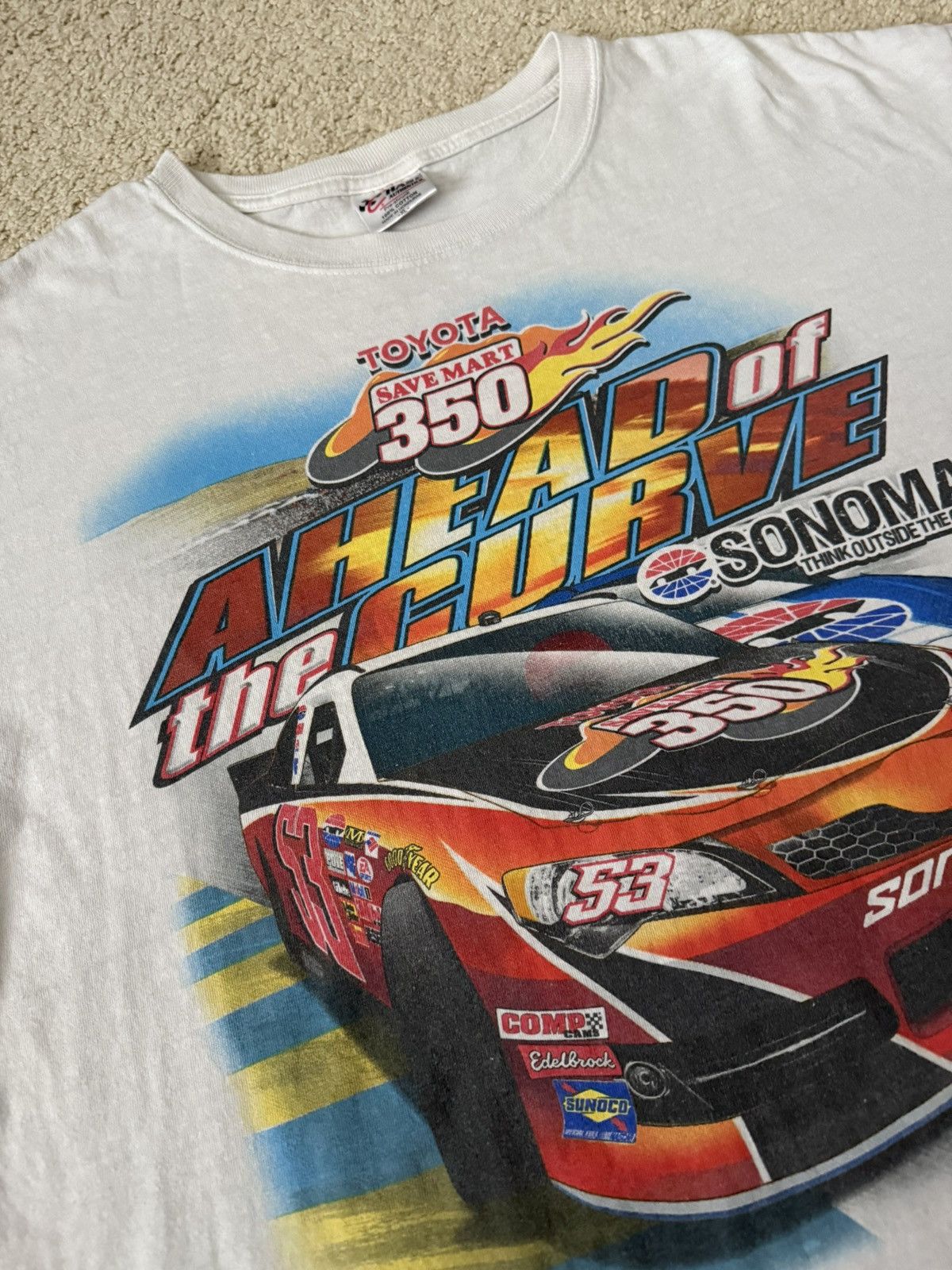 Vintage NASCAR Samona Ahead Of The Curve Vintage T-Shirt Tee Size US XL / EU 56 / 4 - 2 Thumbnail