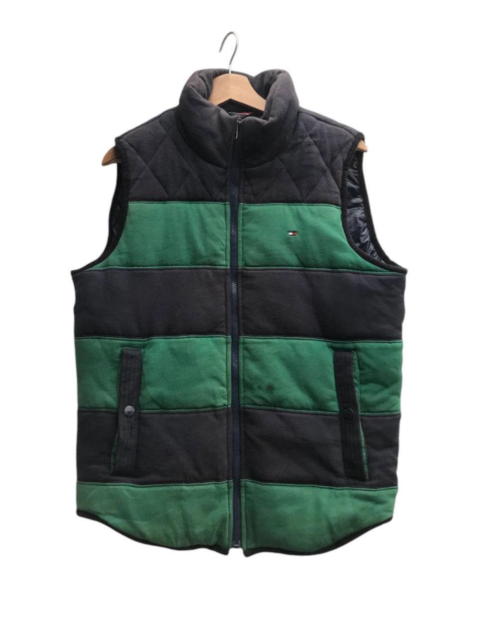 Tommy Hilfiger × Vintage Tommy Hilfiger Striped Numbering 9 Cotton Down Vest Size US M / EU 48-50 / 2 - 1 Thumbnail