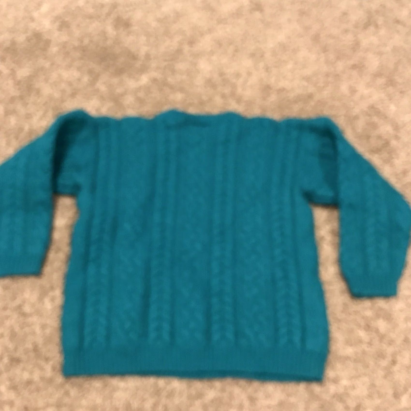 Vintage VTG Autograph American Clothing Sweater Cardigan Womens L Green Acrylic Heavyweight Knit Long Sleeve Collared Fall Winter Size L / US 10 / IT 46 - 3 Thumbnail