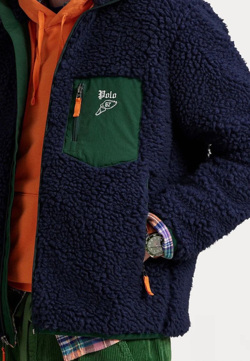 Polo Ralph Lauren Polo Ralph Lauren Winged Foot Logo Pile Fleece Jacket Sz XL Size US XL / EU 56 / 4 - 4 Thumbnail