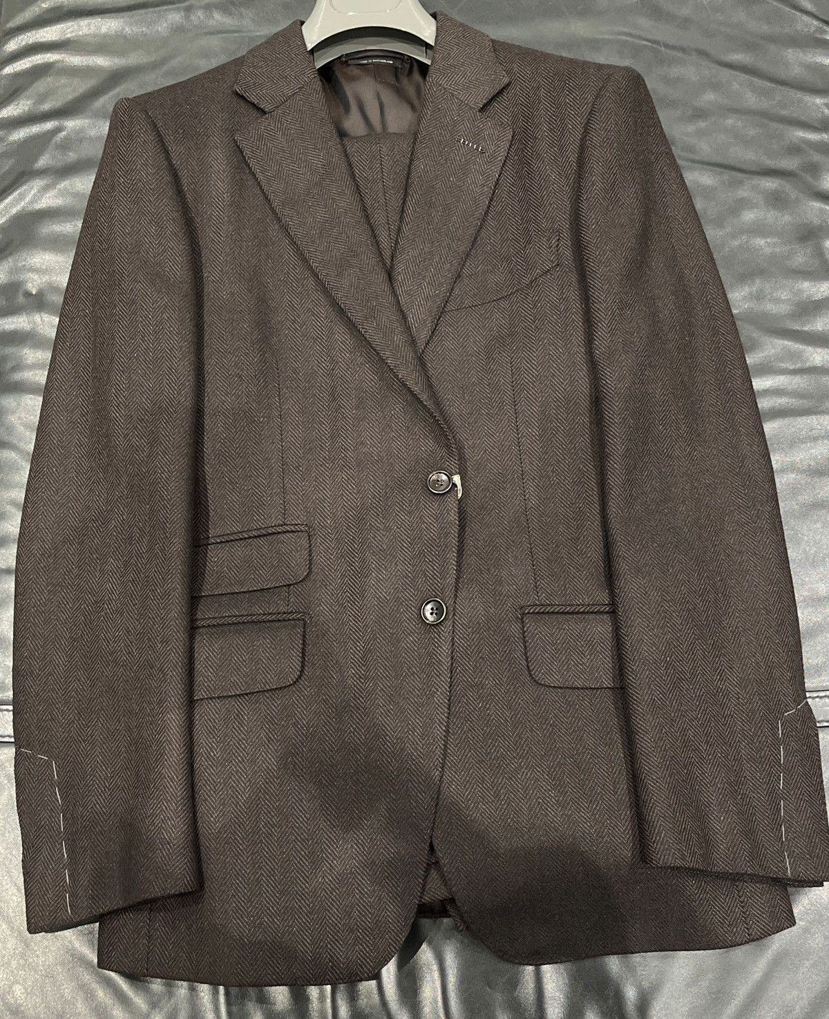 Tom Ford o1loc1c0125 2LYN01 Wool Blend Suit in Brown Size US M / EU 48-50 / 2 - 12 Thumbnail
