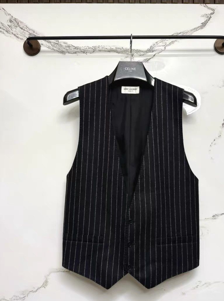 Saint Laurent Paris Saint Laurent SLP black and white striped vest Size US L / EU 52-54 / 3 - 1 Thumbnail