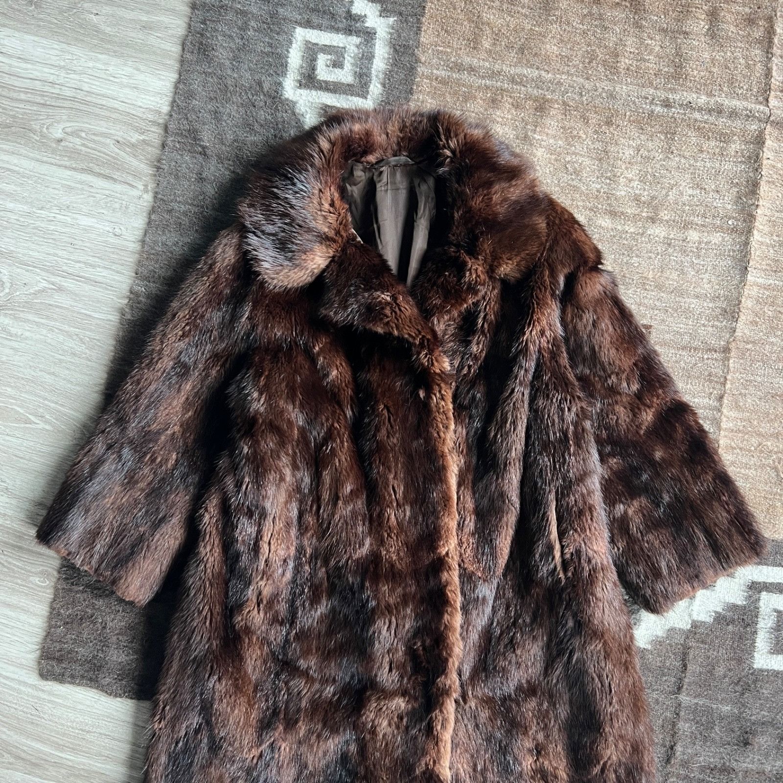 Vintage Vintage Real Fur 60s 70s Long Coat 9906AC Size L / US 10 / IT 46 - 4 Thumbnail