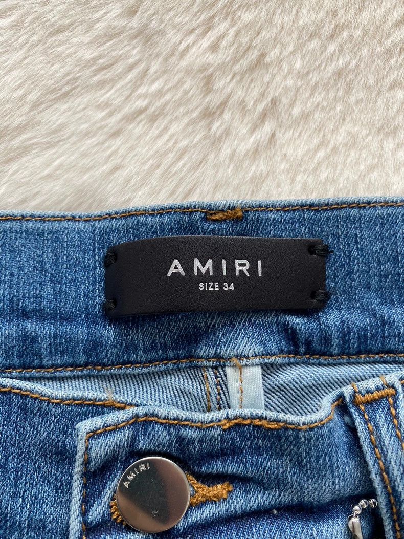 Amiri Amiri Washed Blue Patchwork MX1 Jean Size US 30 / EU 46 - 2 Thumbnail