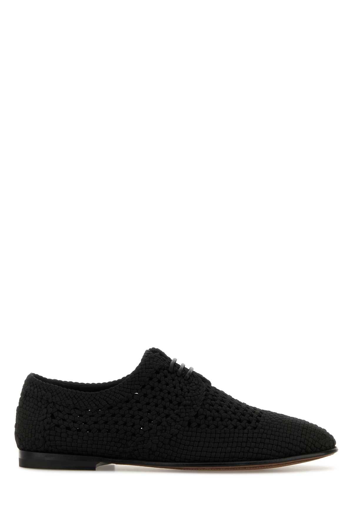 Dolce & Gabbana Black Crochet Lace-Up Shoes Size US 11 / EU 44 - 1 Thumbnail