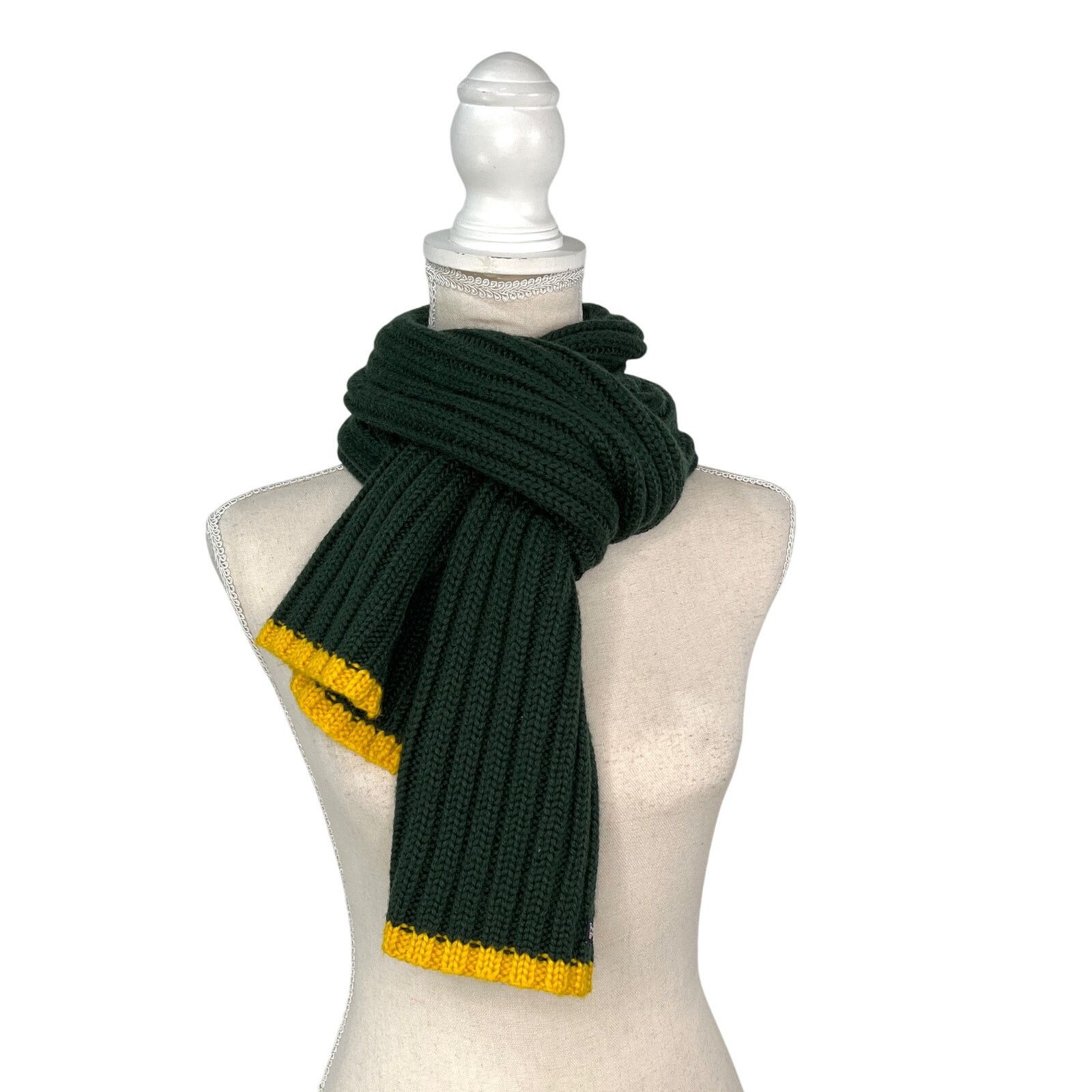 Polo Ralph Lauren Vintage Ralph Lauren Polo Jeans Company Ribbed Scarf Green Size ONE SIZE - 7 Thumbnail