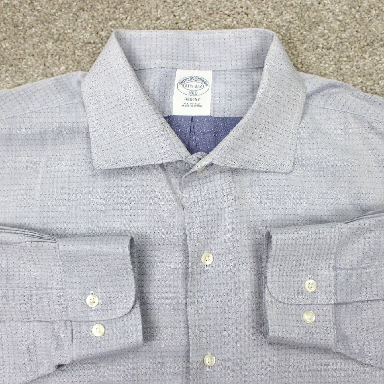 Brooks Brothers Brooks Brothers Regent Dress Shirt Mens 17 1/2 Blue All Cotton L/S Button-Down Non-Iron Regular Size Type Shirt Men Size US XXL / EU 58 / 5 - 2 Thumbnail