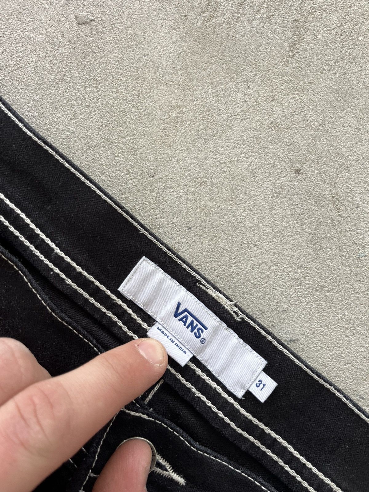 Vans Vintage Vans Workwear Style Black Denim Pants sk8 Y2K Size US 31 - 24 Thumbnail