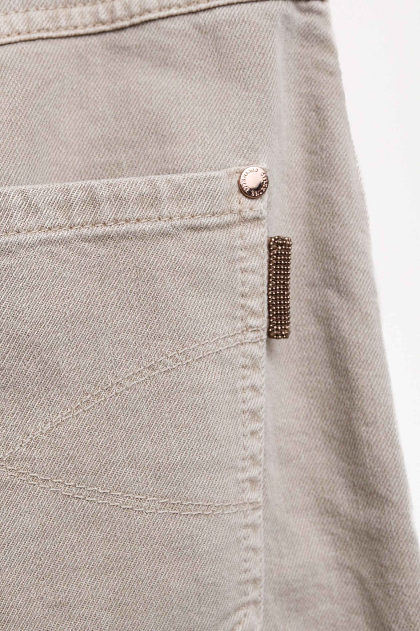Brunello Cucinelli Brunello Cucinelli AW23 Monili-Bead Straight Leg Jeans Size 28" / US 6 / IT 42 - 10 Thumbnail