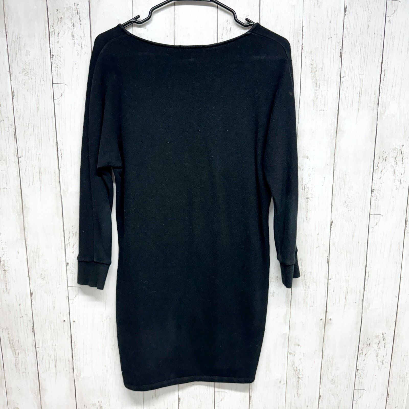 James Perse James Perse Dress 1 Long Sleeve V Neck Black Classic Jersey Size XS / US 0-2 / IT 36-38 - 5 Thumbnail