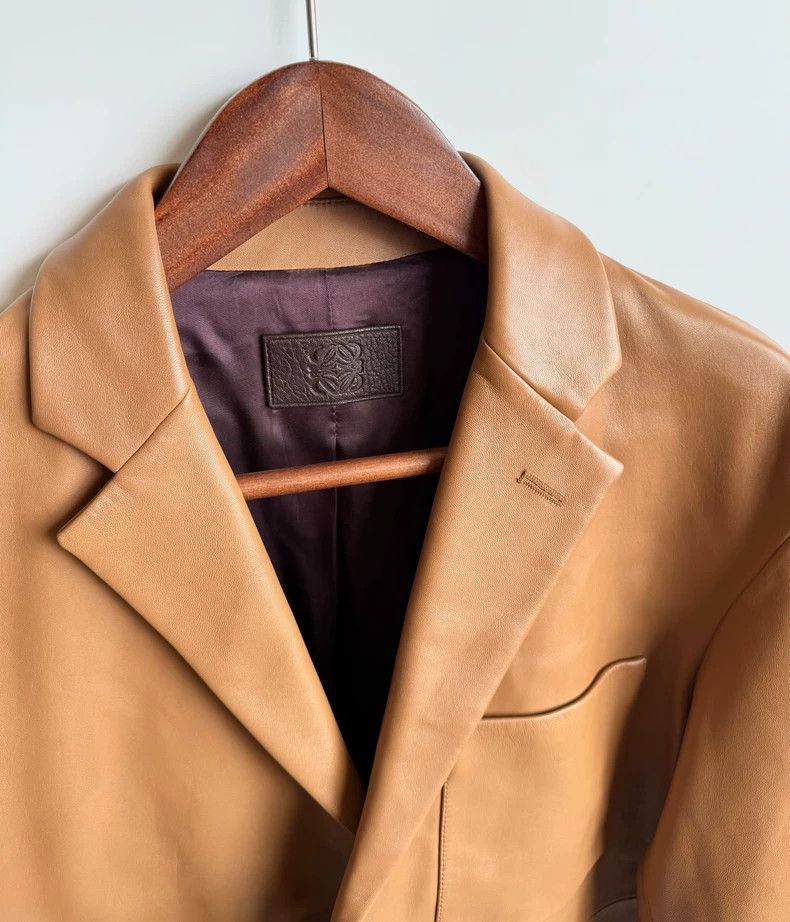 Loewe LOEWE Caramel colored lamb skin coat Size L / US 10 / IT 46 - 6 Thumbnail