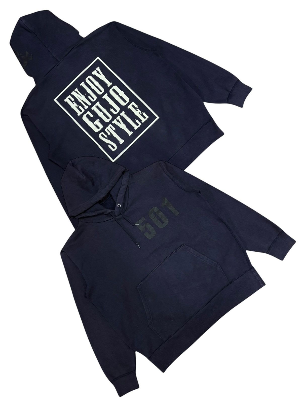 Japanese Brand 90s Vtg GUJO 501 Cross Stitch Japanese Heavyweight Hoodie Size US L / EU 52-54 / 3 - 1 Thumbnail