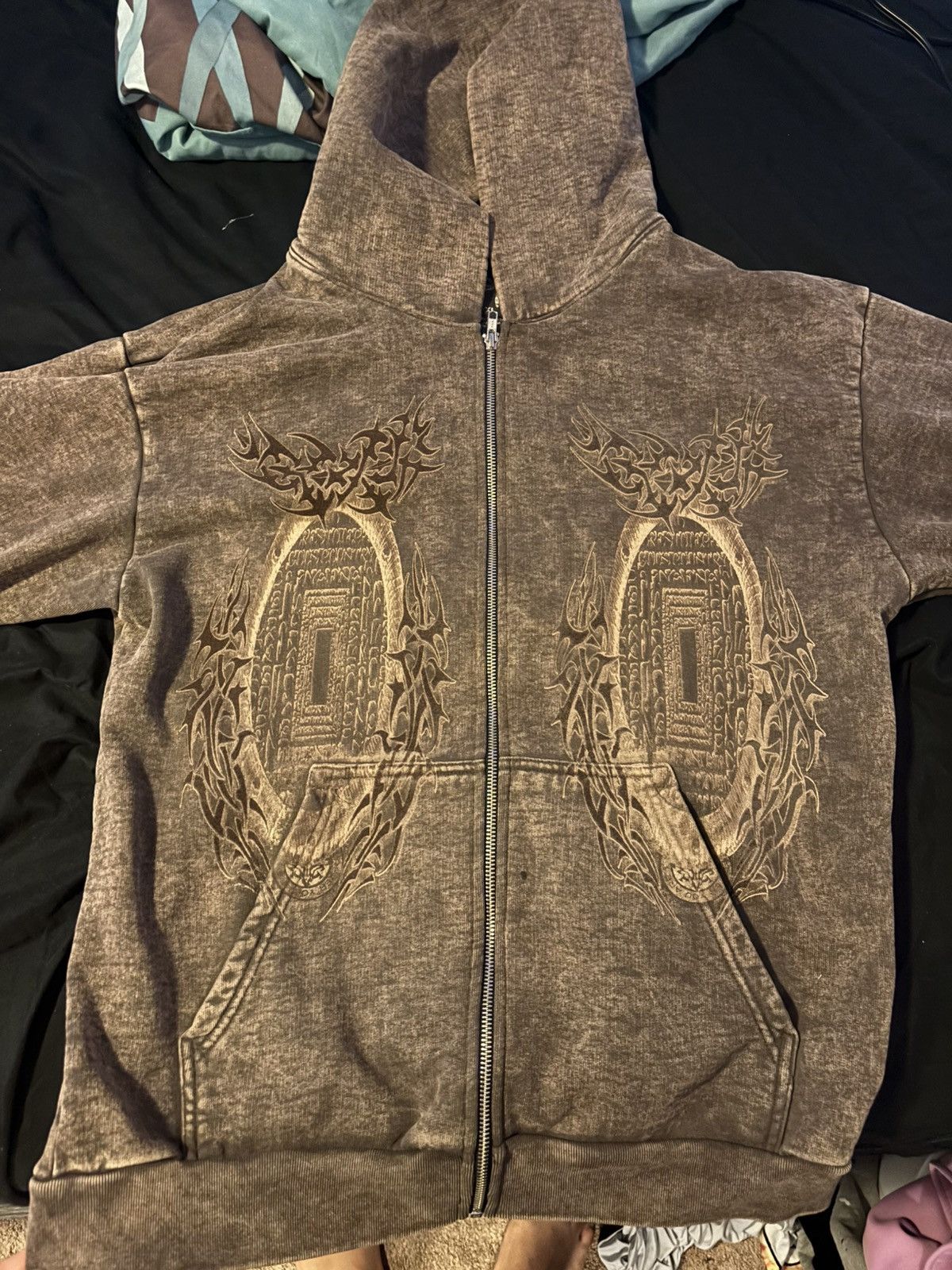 Cactus Jack by Travis Scott God's Country Zip Hoodie 'Brown'